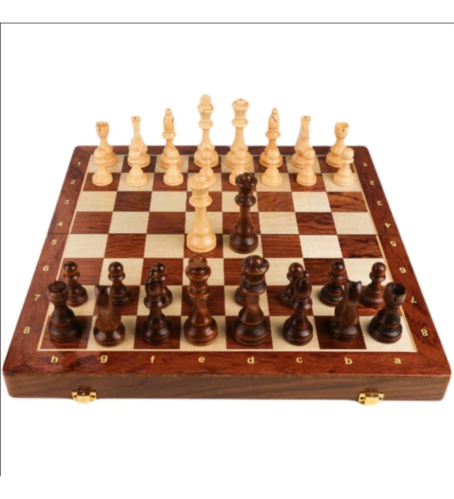 Chess Set Board Set with Storage Slots Includes Extra Queens Set Education Board Game Chess Pieces (Size : 45cm) (45cm) - Buy Online on GoSupps.com