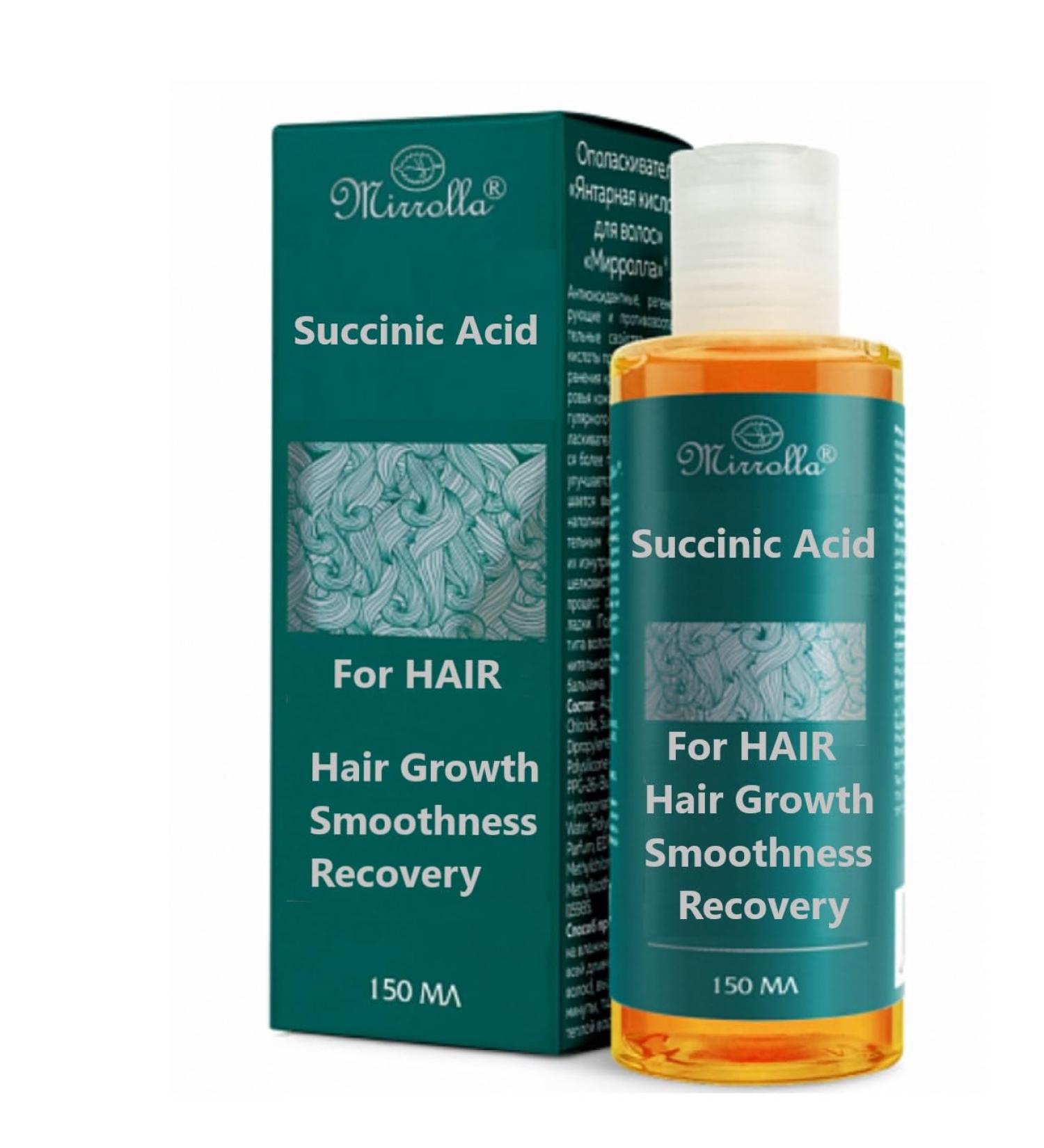 Succinic Acid for Hair - 150 ML | Strengthens & Restores Smoothness Activates Growth for All Hair Types - Buy Online on GoSupps.com