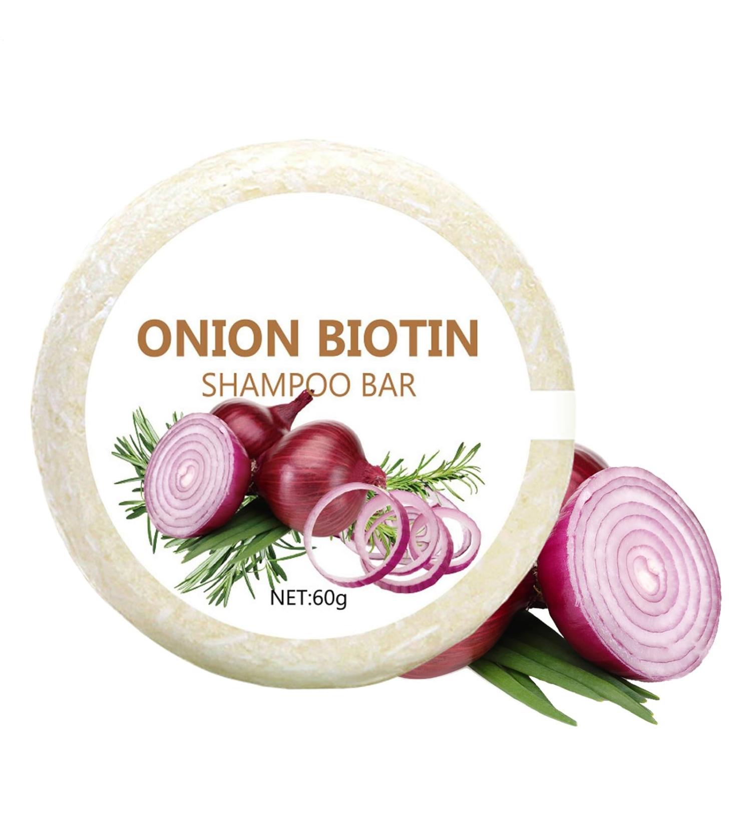  G n rique Onion Biotin Shampoo Bar Onion Rosemary Shampoo Soap 60g Nourishing Purifying Onion Biotin Shampoos Soap For Hair Growth Moisturizing Onion Shampoo Rosemary Hair Soaps Bars - Buy Online on GoSupps.com