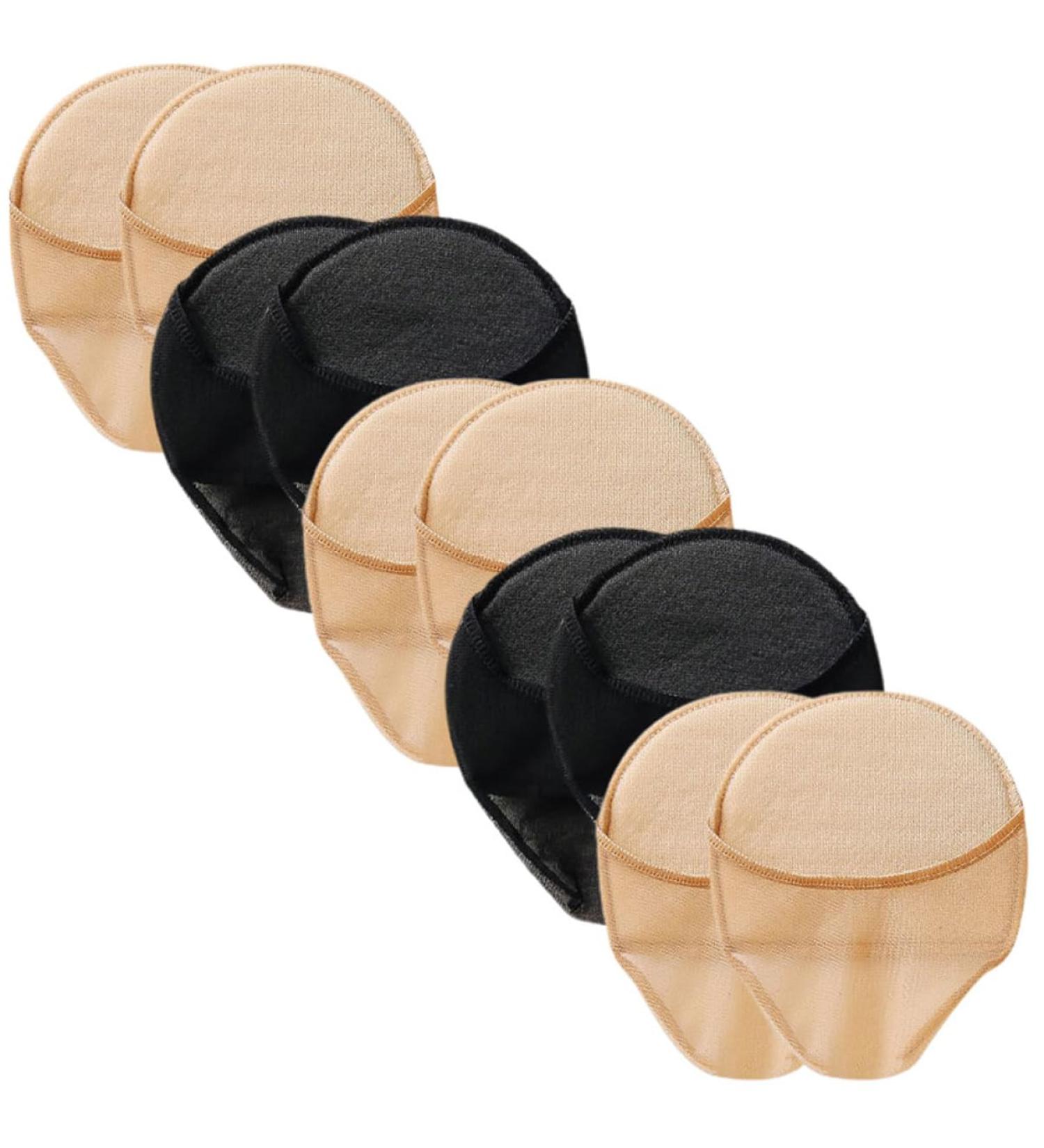 4 Pairs Half Socks with Metatarsal Pad - Reusable Honeycomb Fabric Foot Pads for Women | Non-Slip Compact Toe Socks - Buy Online on GoSupps.com