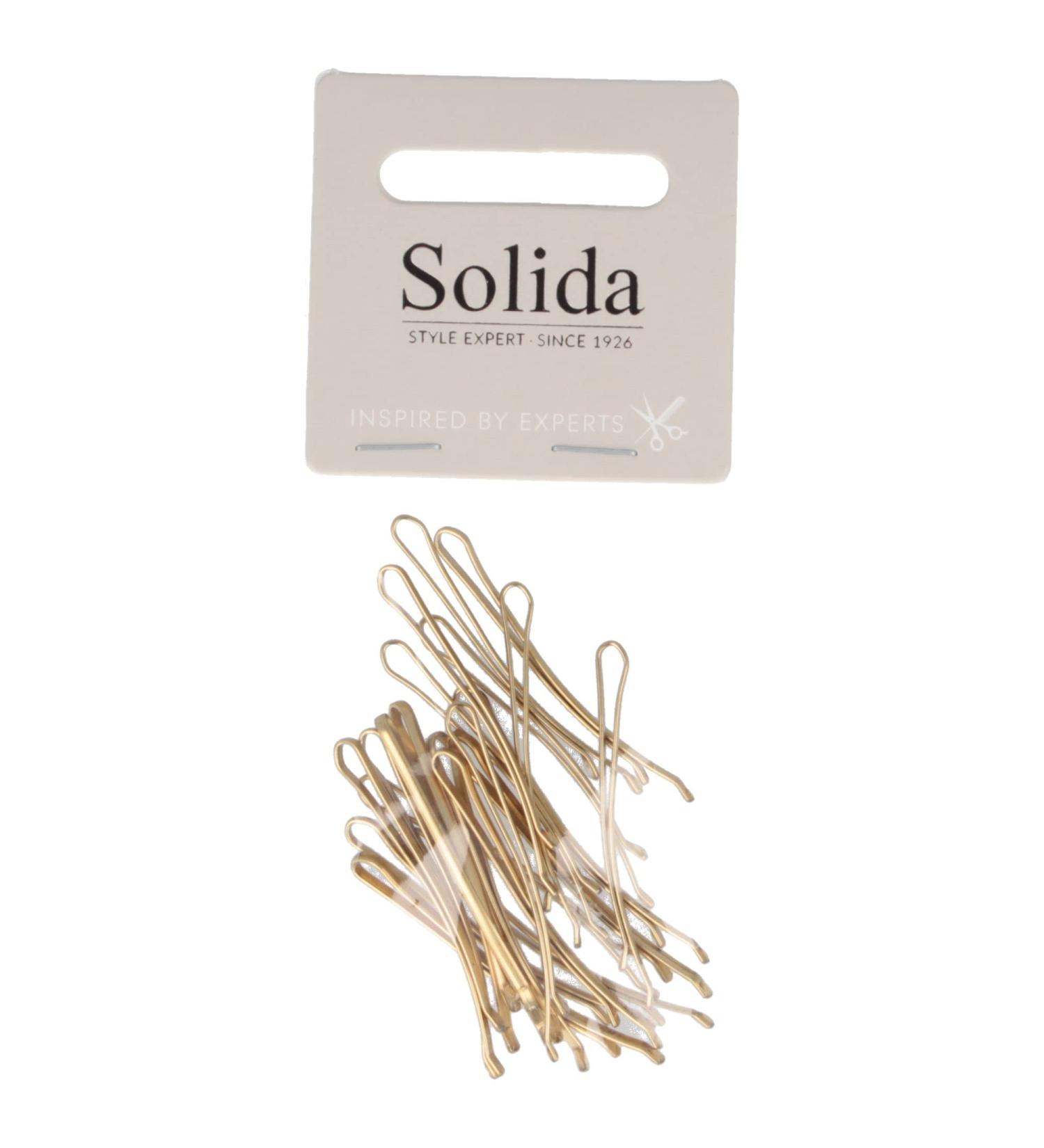 Solida Essentials hair clip 4cm gold 20 pieces