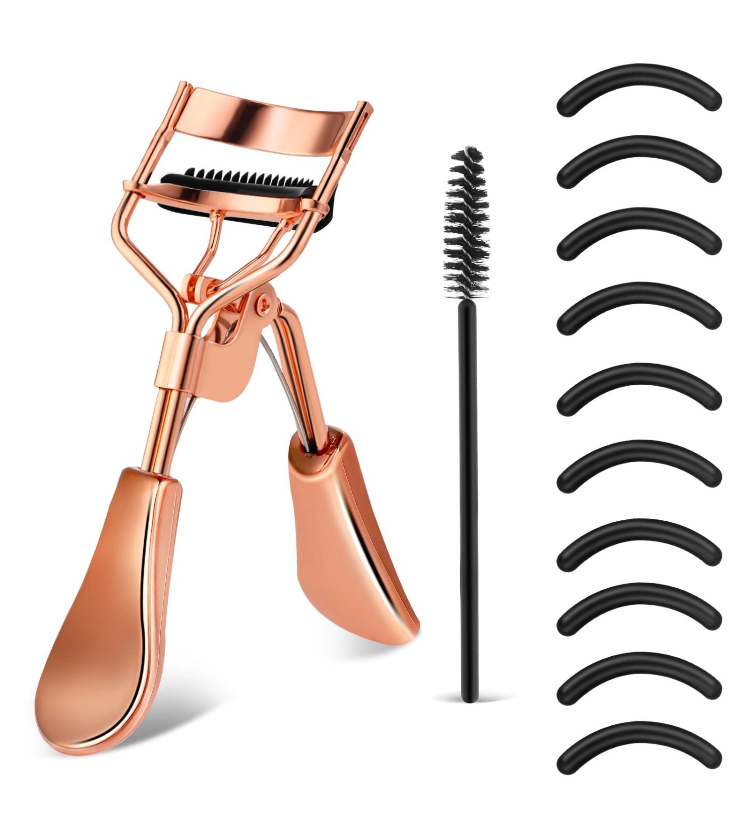 Sibba Professional Eyelash Pliers for Women - No Pinching Long-Lasting with 10 Silicone Refill Pads & Eyelash Brush - Perfect Makeup Tool for All Eye Shapes - Buy Online on GoSupps.com