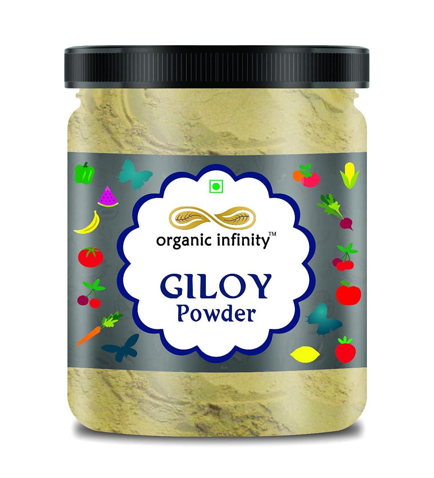 Green Velly Organic Infinity Giloy/Guduchi/Tinospora Cordifola Powder - 500 GM By Organic Infinity - Buy Online on GoSupps.com