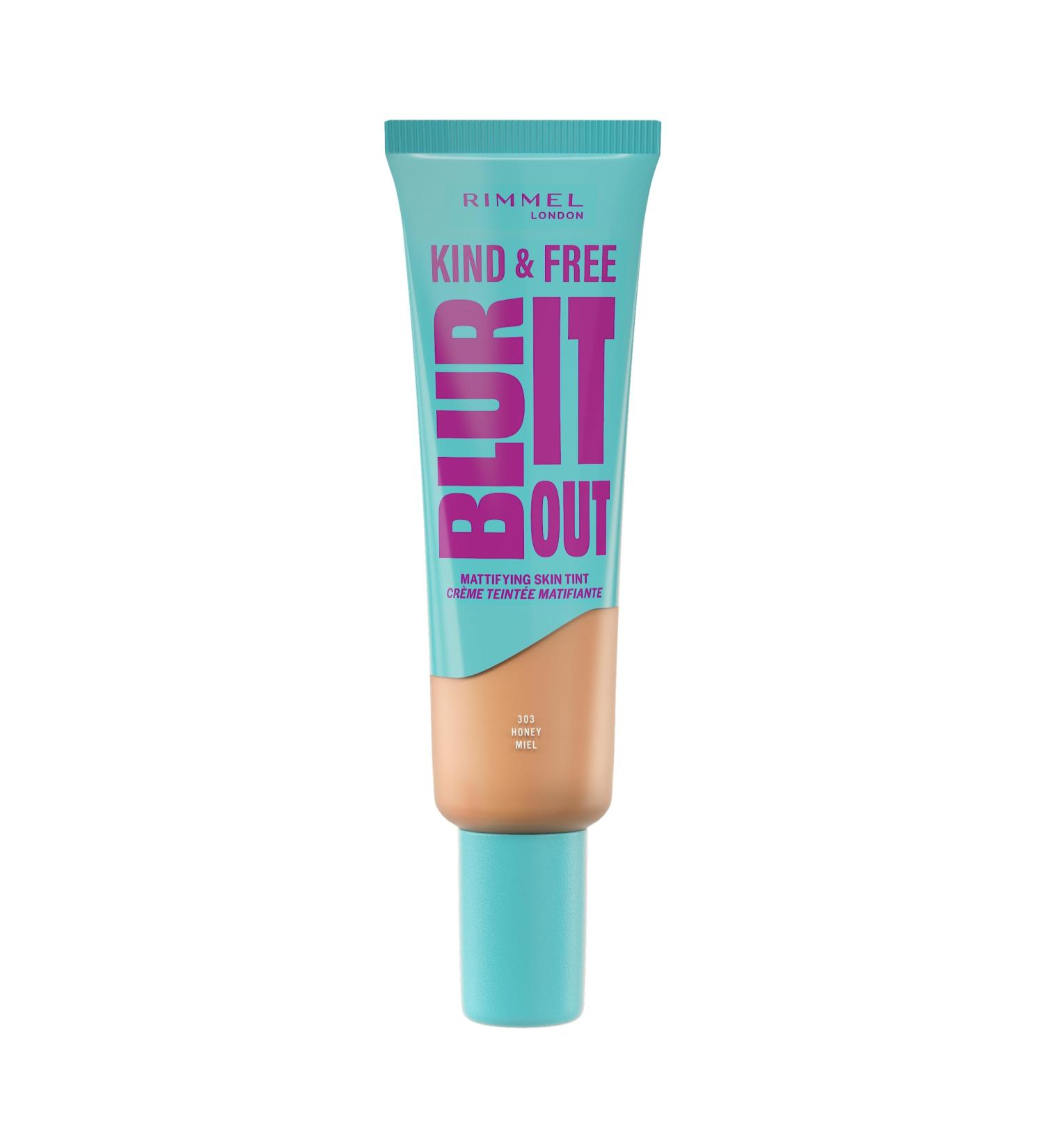Rimmel Rimmel London Kind & Free Blur It Out Matte Foundation 303 Honey all-day shine control lightweight matte finish 30 ml