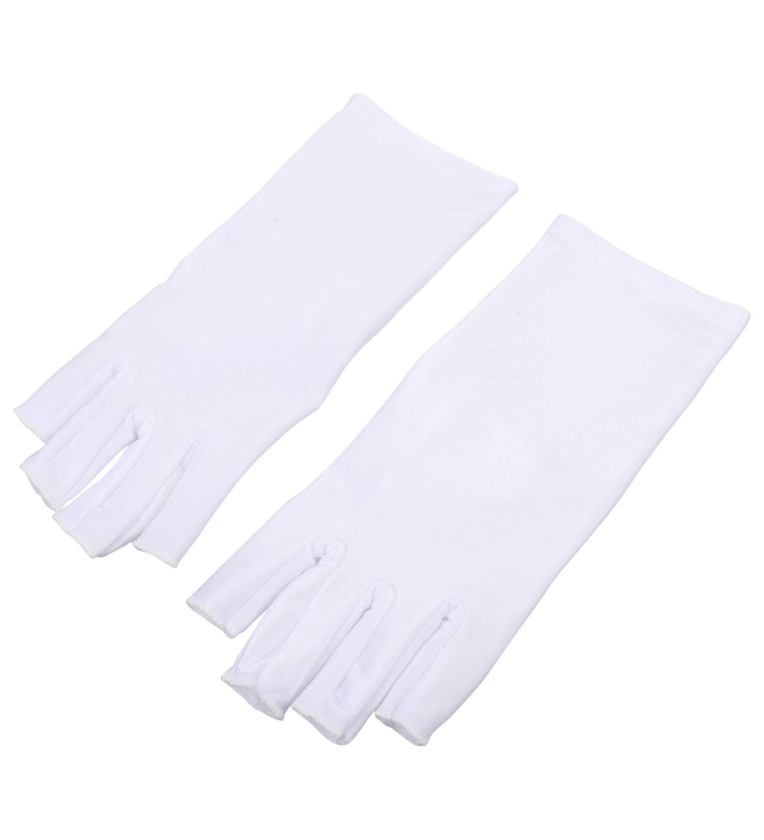 Minkissy UV Nail Lamp Gloves | Manicure Protection & Gel Nail Care | White UV Protection Gloves for Gel Nail Lamp - Buy Online on GoSupps.com