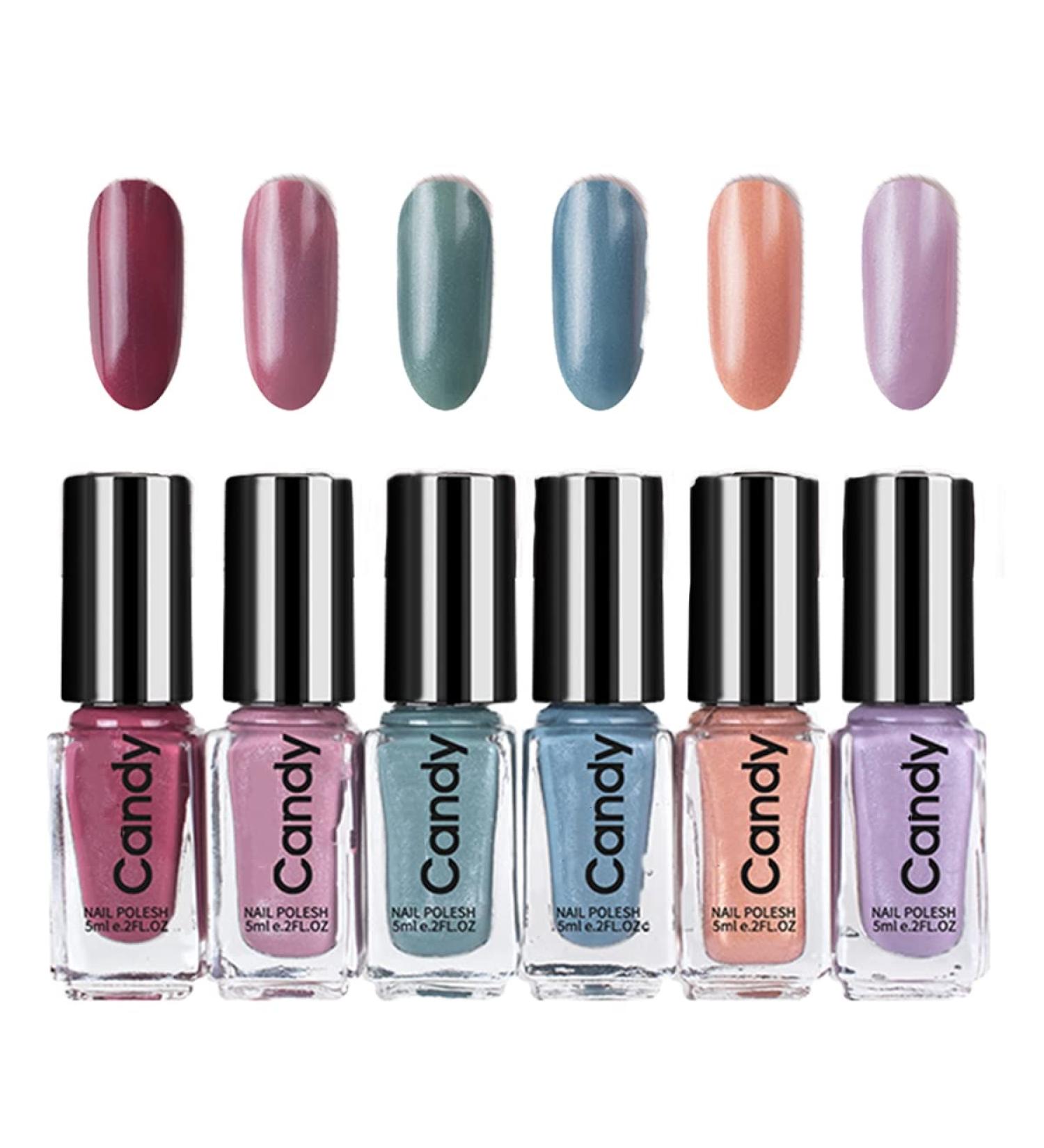 Quick Dry Nail Polish Set - Long Lasting Peel-Resistant - 6 Bottles | Perfect Nail Art for Women & Girls - Buy Online on GoSupps.com