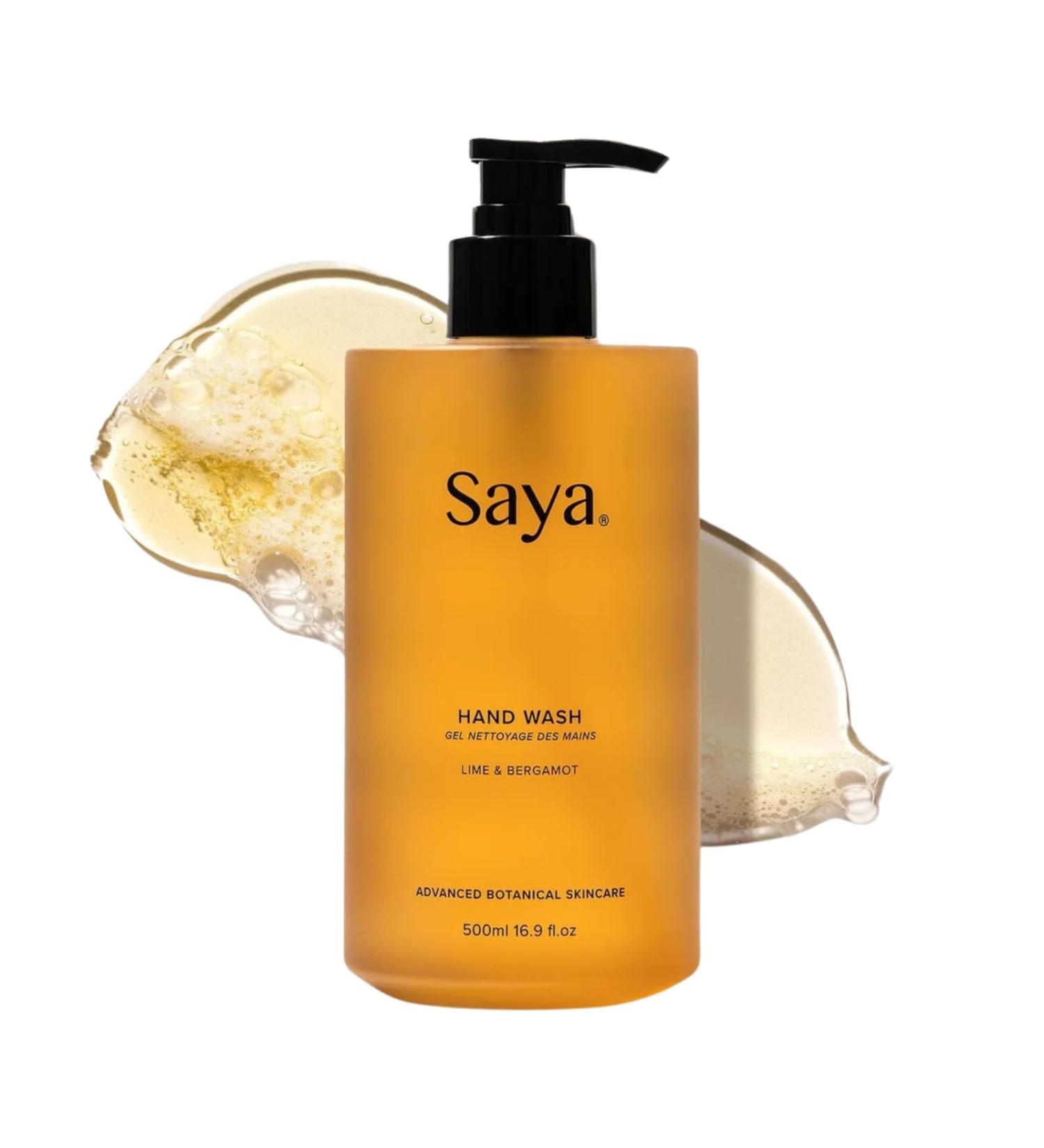 SAYA High Performing Hand Soap | Luxurious Ingredients for Soft & Smooth Hands With Aloe Vera Kakadu Plum Desert Lime Deeply Hydrating Cleansing Notes of Lime Bergamot Cedarwood Ylang Ylang 475ml - Buy Online on GoSupps.com