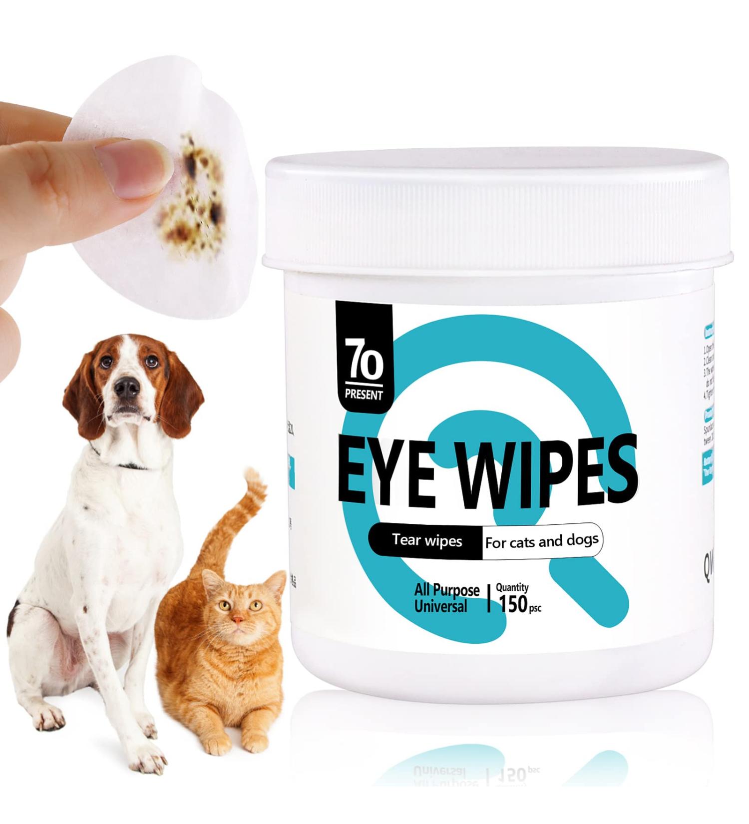Darkhaden Pet Care Wipes - 150 Hypoallergenic Wet Wipes for Dogs & Cats - Natural Aloe Vera Cleaning Towels for Ears Paws & Eyes - Buy Online on GoSupps.com