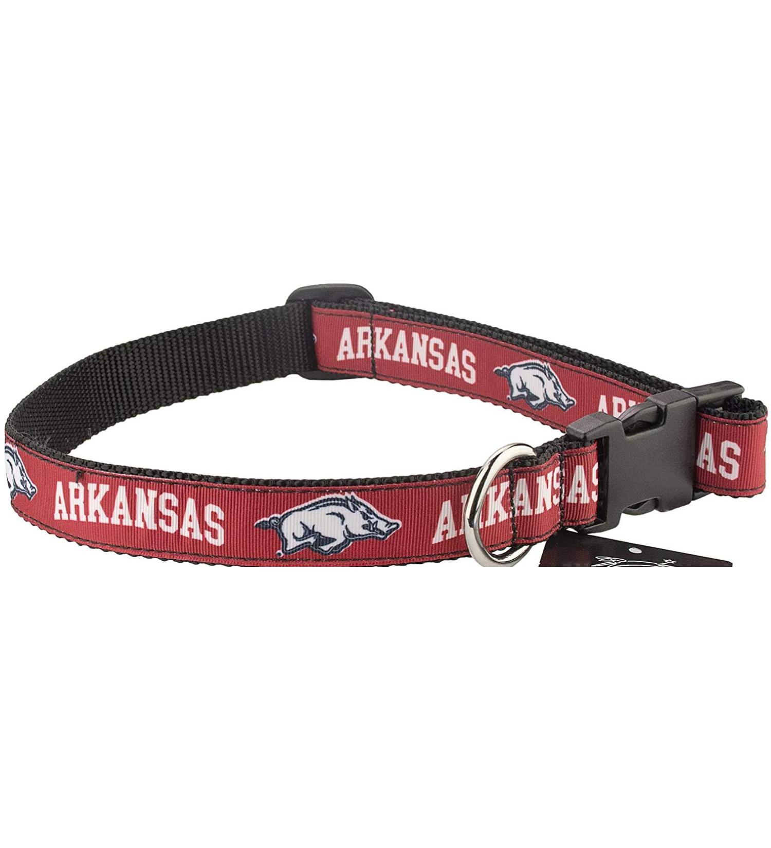 All Star Dogs Collegiate Dog Collar (Medium, Arkansas Razorbacks) Medium Arkansas Razorbacks