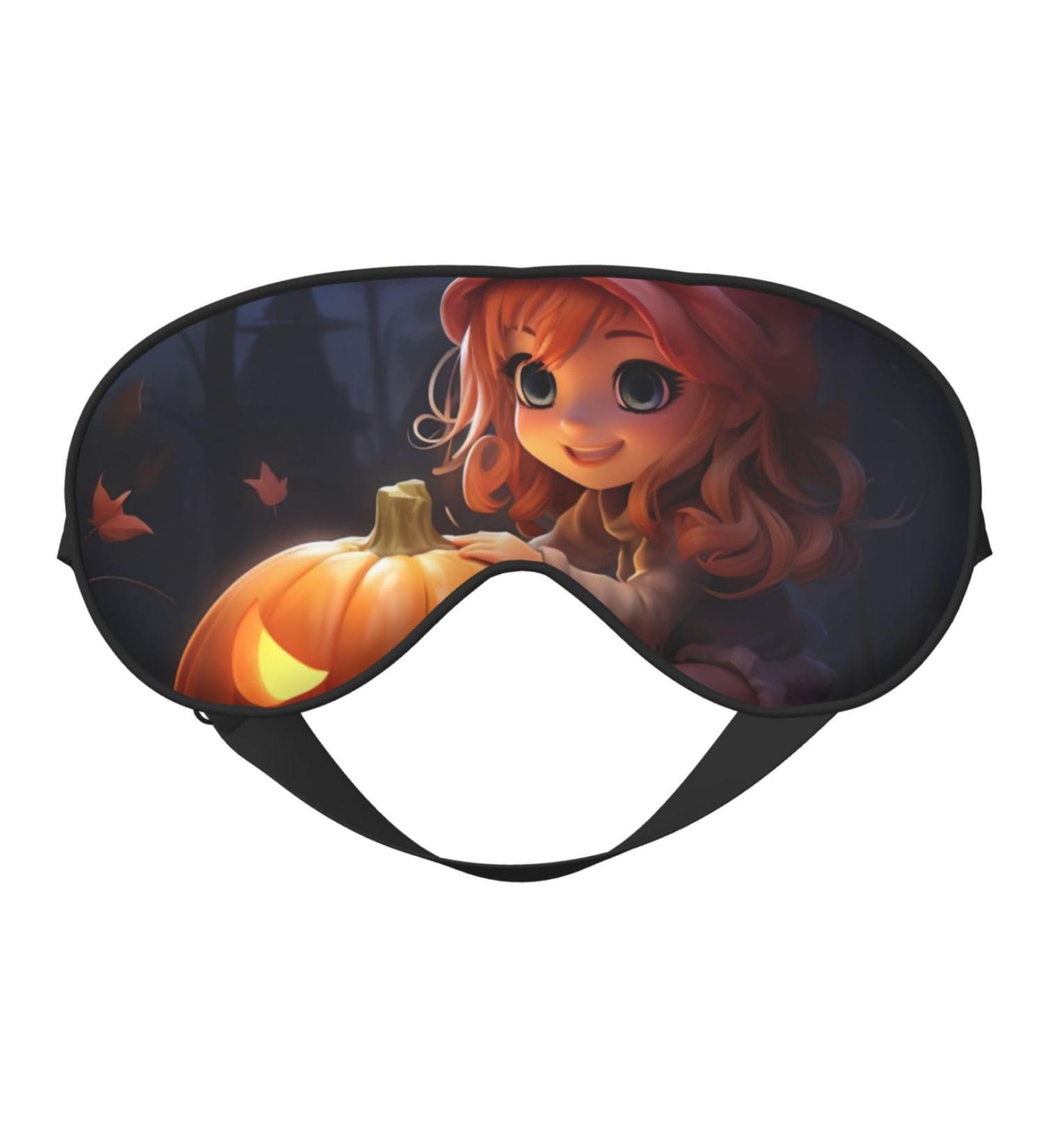 Halloween Cute Pumpkin Soft Sleep Eye Mask Female Breathable Eye Patch Perfect for Travel and Relaxation - Buy Online on GoSupps.com