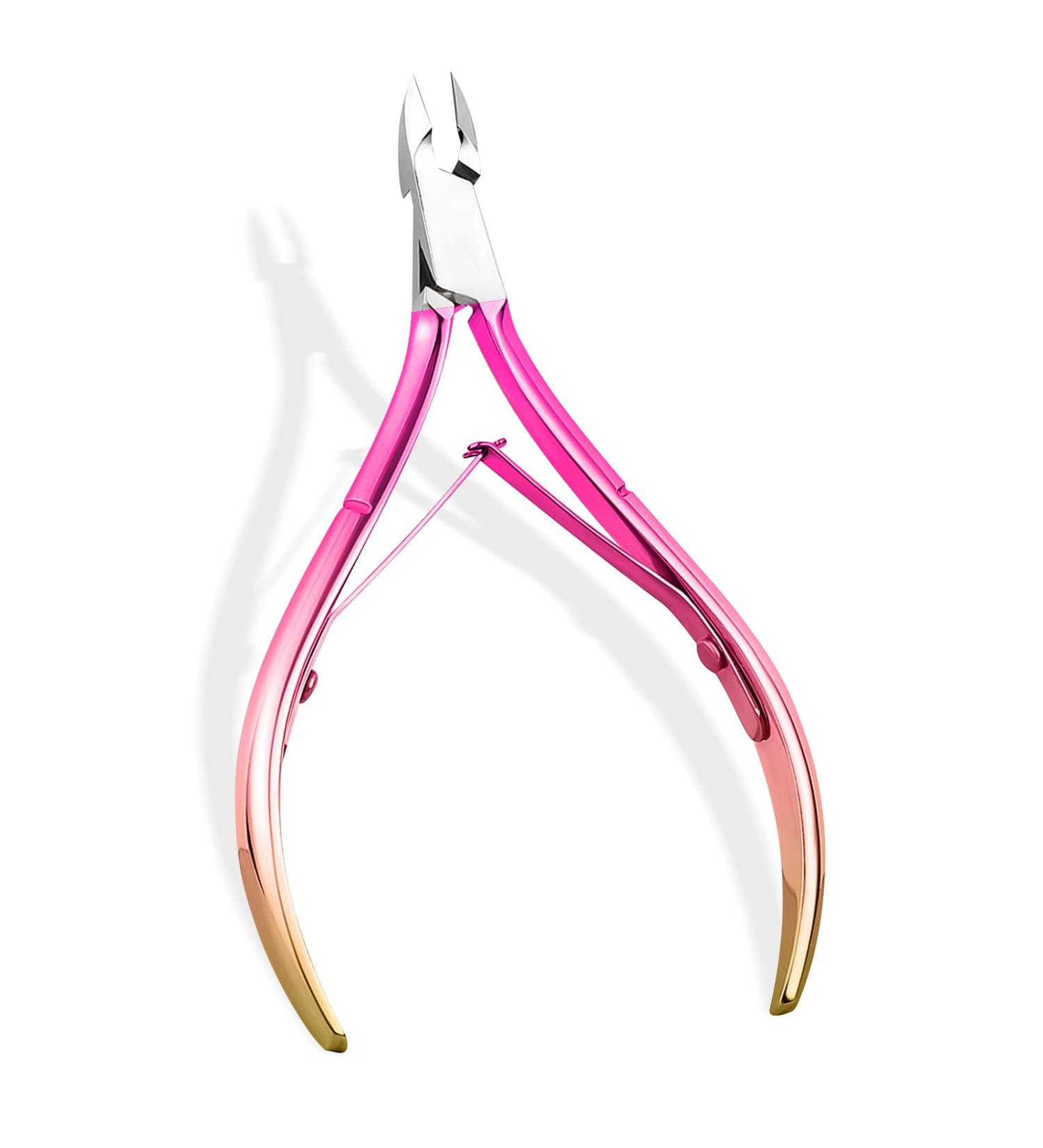 Professional Nail Skin Pliers & Shears - Stainless Steel Cutters for Excess Skin Removal - Pink Gradient Design - Buy Online on GoSupps.com