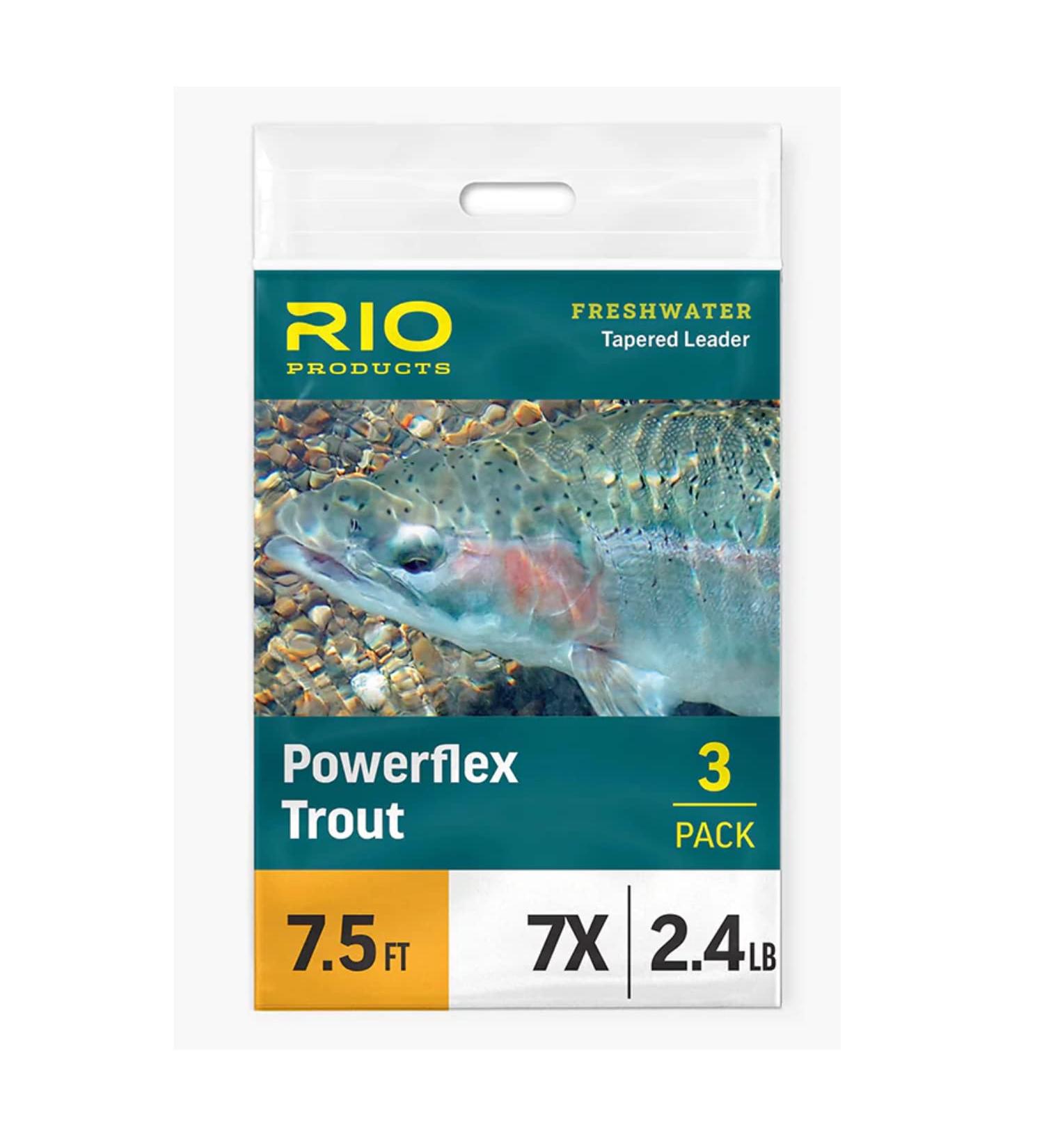 Rio Powerflex Trout Fly Fishing Leaders 7.5ft - 3X - 6 Pack | Premium Quality Leaders for Fly Fishing - Buy Online on GoSupps.com
