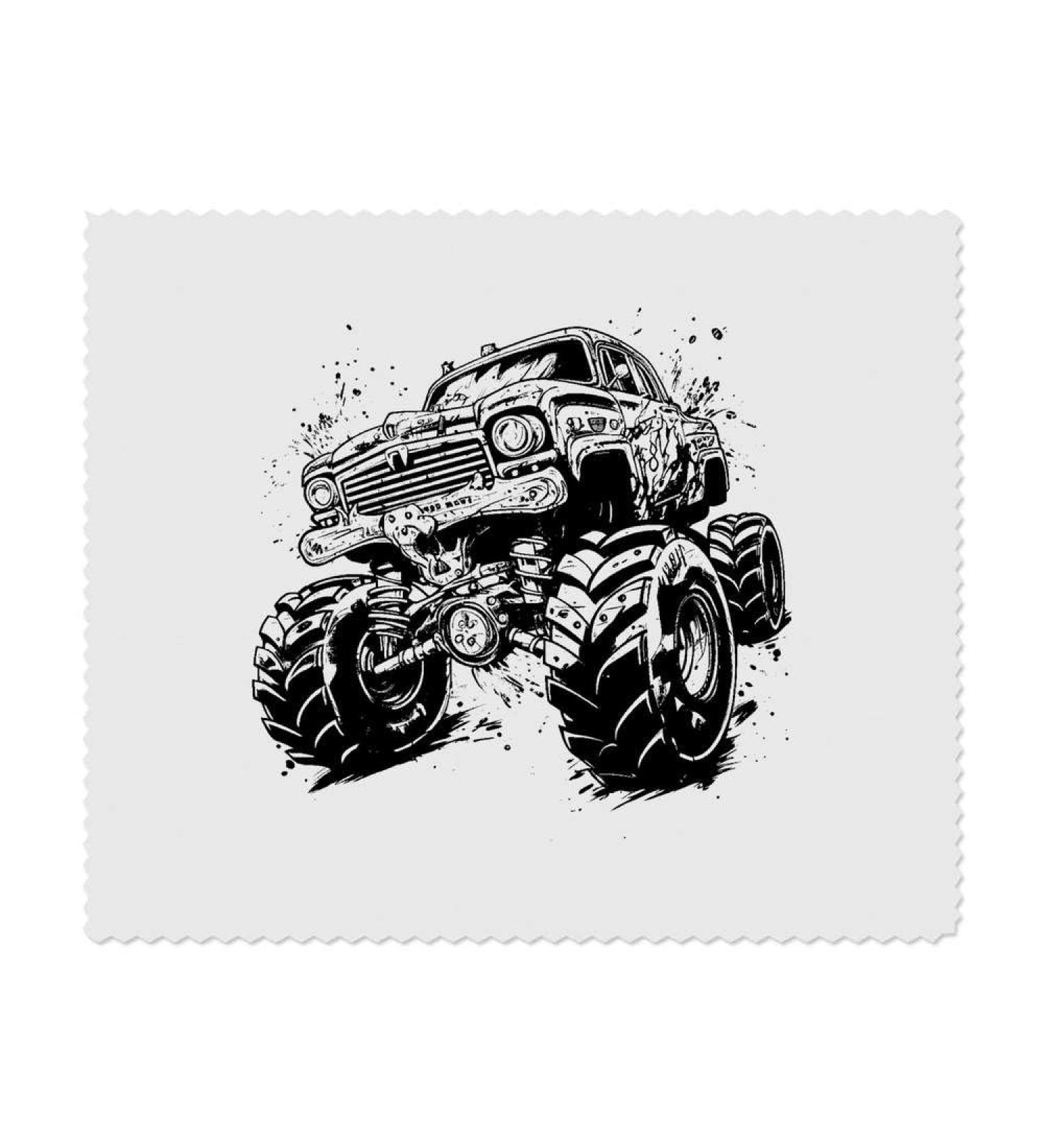 Buy 2 x 'Monster Truck' Microfiber Lens Cleaning Cloths - Perfect for Glasses - International Shipping Available - Buy Online on GoSupps.com