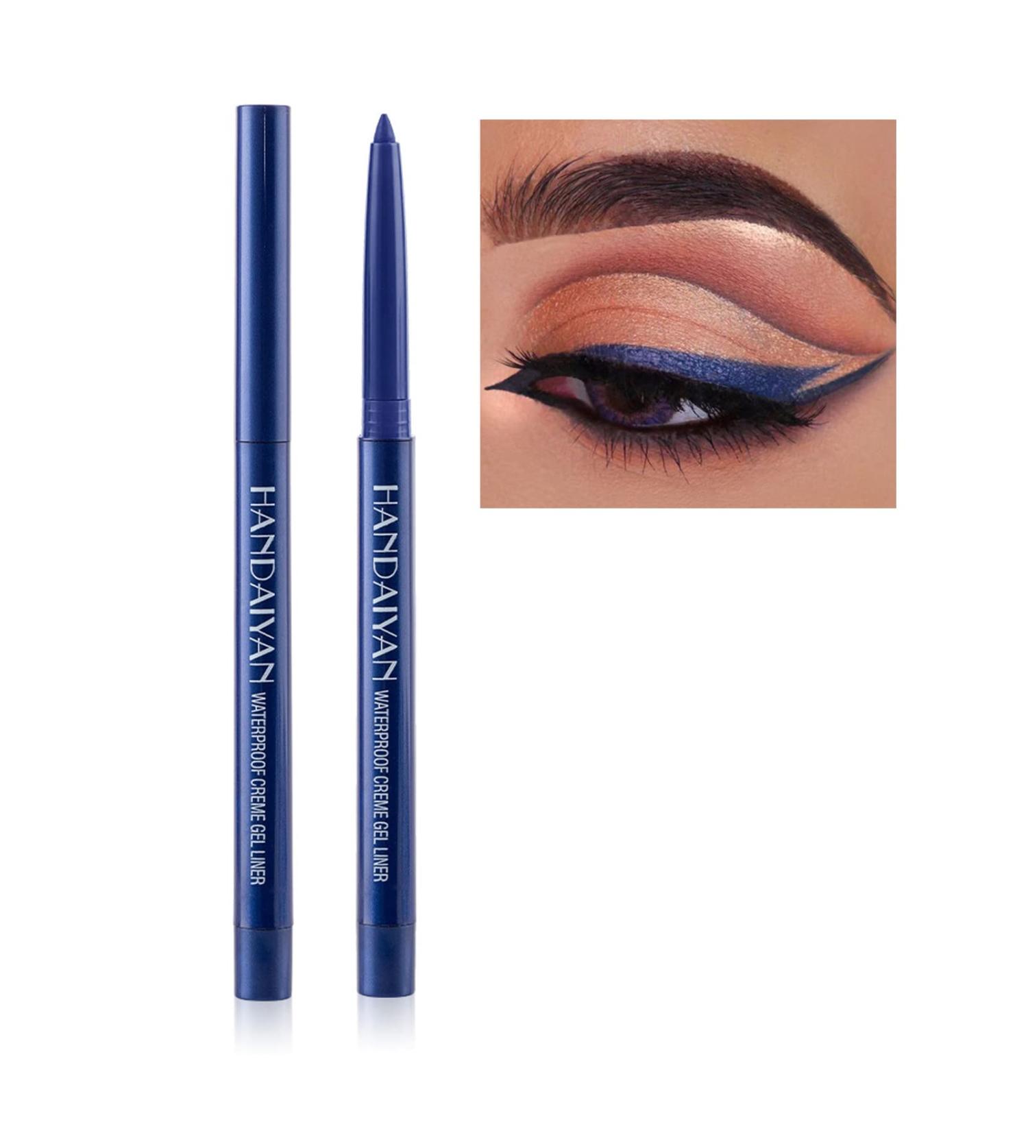 Long-Lasting Navy Blue Eyeliner - Waterproof & Sweat Resistant | Matte Liquid & Pencil Eyeliner for All-Day Wear - Buy Online on GoSupps.com