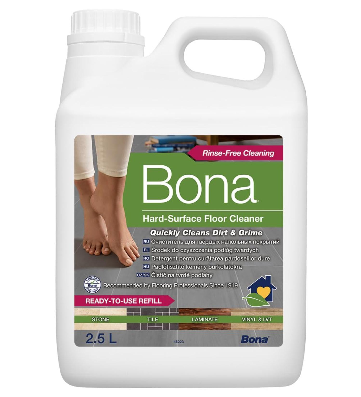 Bona Stone Tile & Laminate Cleaner 2.5L - for use with Bona Spray Mop 2.5 l (Pack of 1)