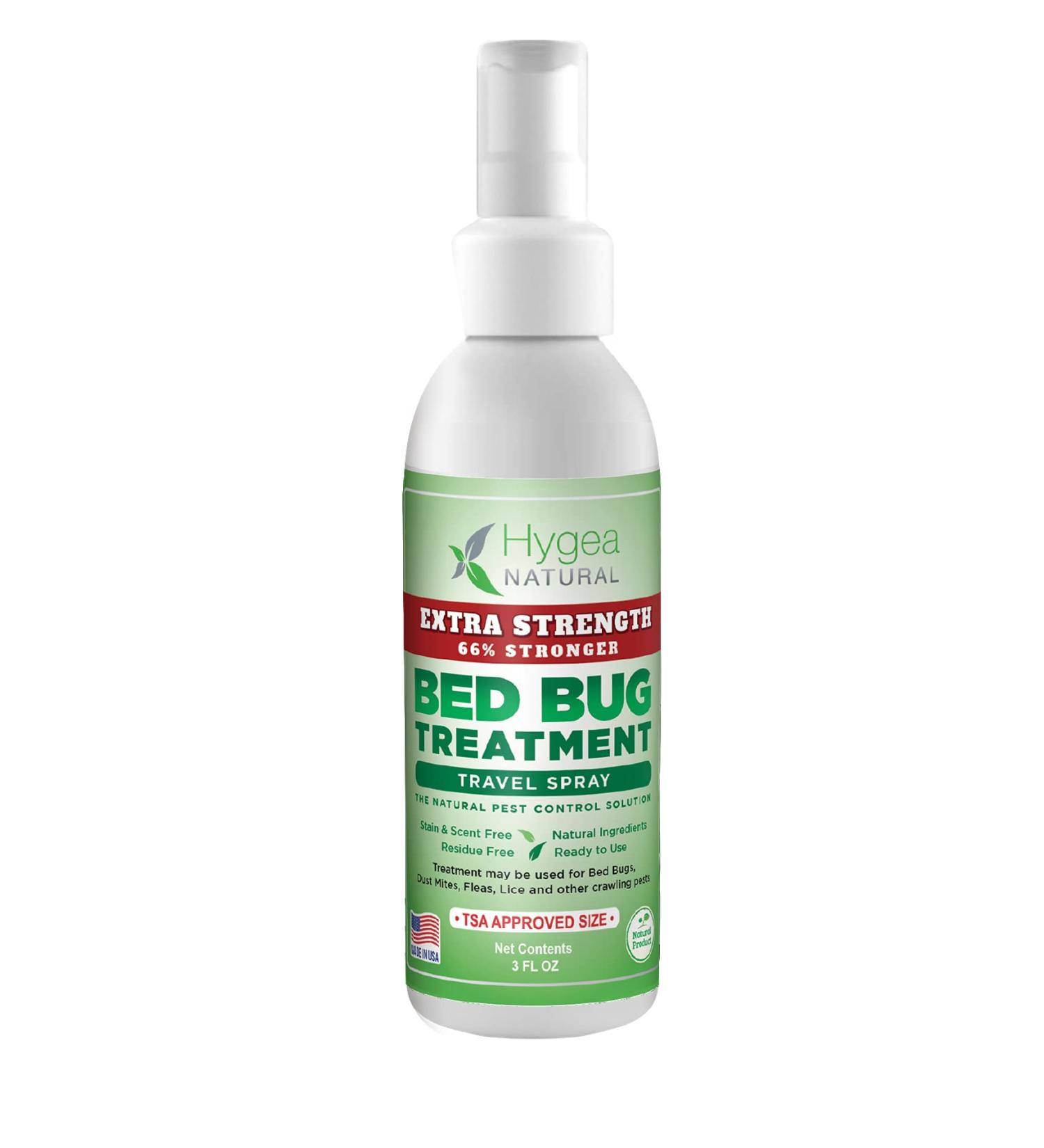 Hygea Natural Extra Strength Bed Bug Travel Spray 3 oz - TSA Approved - Fast Acting Protection for Hotels, Suitcase, Backpacks - Child & Pet Safe - Non-Toxic & Odorless - 1 Count - Buy Online on GoSupps.com