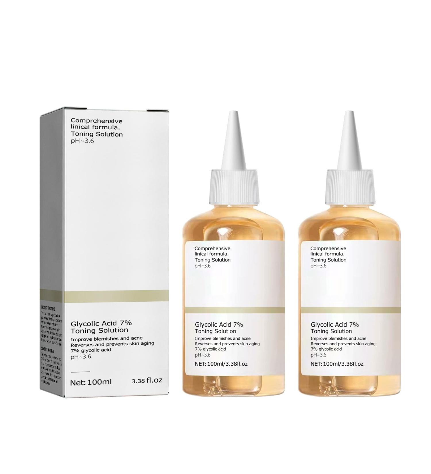2Pc Glycolic Acid Peeling 7% Glycolic Acid Toner Glycolic Acid Toning Resurfacing Glycolic Acid Peeling Toner Toning Solution Glycolic Acid 7% Toner Peeling Toner For Body Face Skin With Dark Spots - Buy Online on GoSupps.com