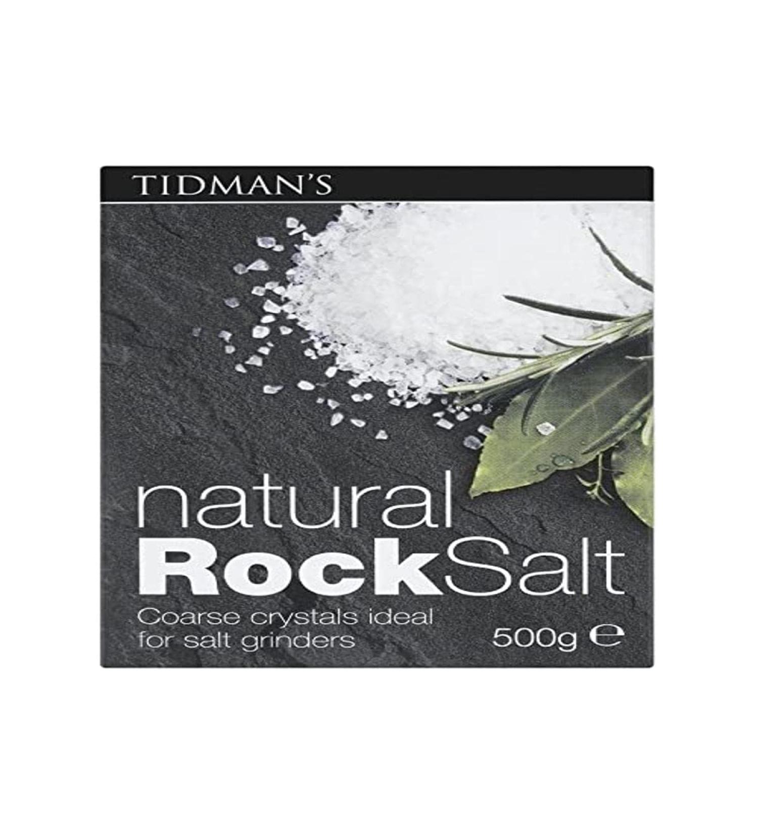 Tidman's Natural Rock Salt | Coarse Crystals | Natural Seasoning | Healthy diet | 500g (Pack of 3) - Buy Online on GoSupps.com