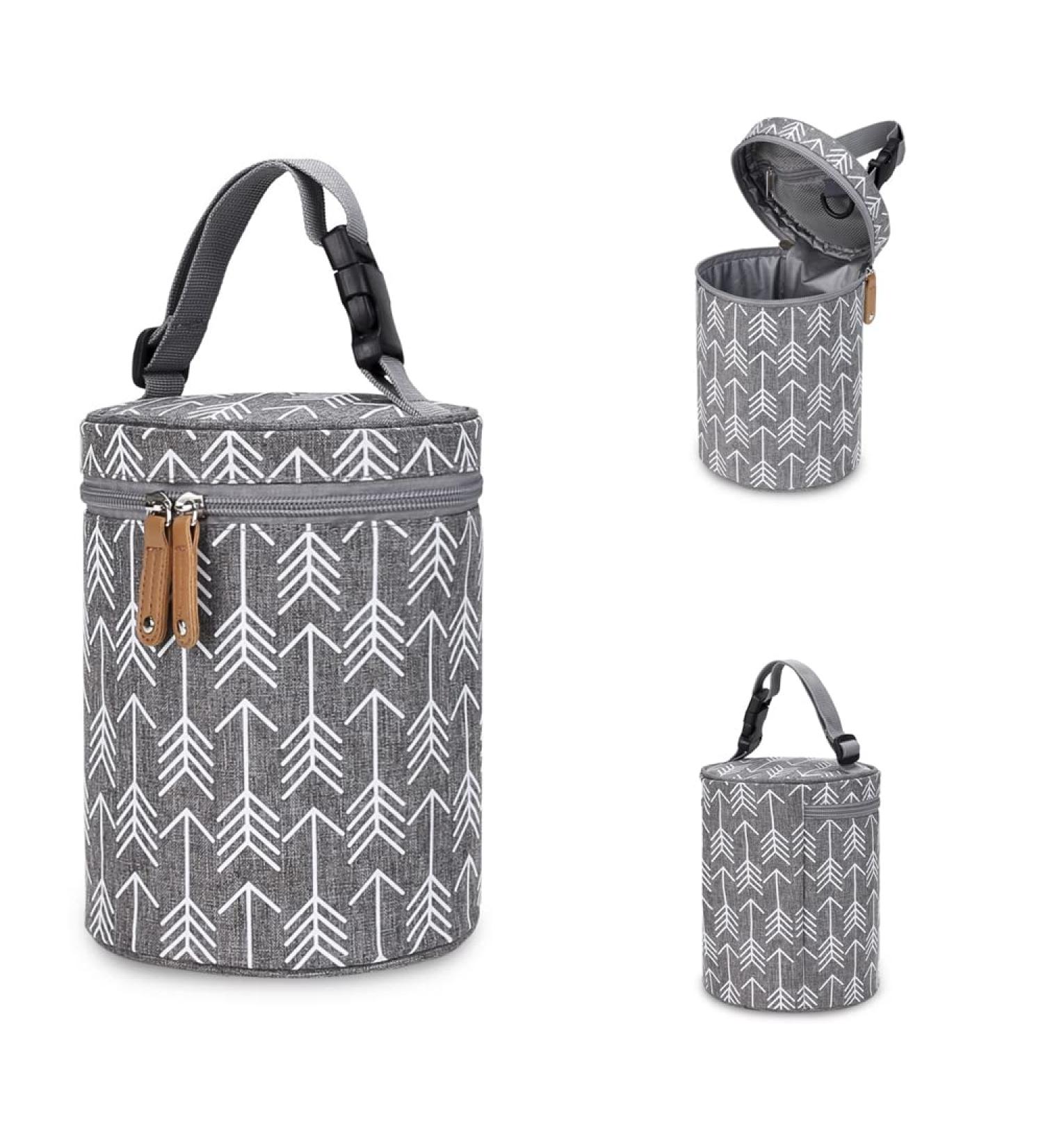 DZOZO Insulated Baby Bottle Bag Breastmilk Cooler Bag Portable Thermal Bottle Bag Baby Bottle Tote Bag Insulated Milk Bottle Bag Storage Bag Portable Milk Bottle Holder Insulated Milk Bottle Carrier Grey - Buy Online on GoSupps.com