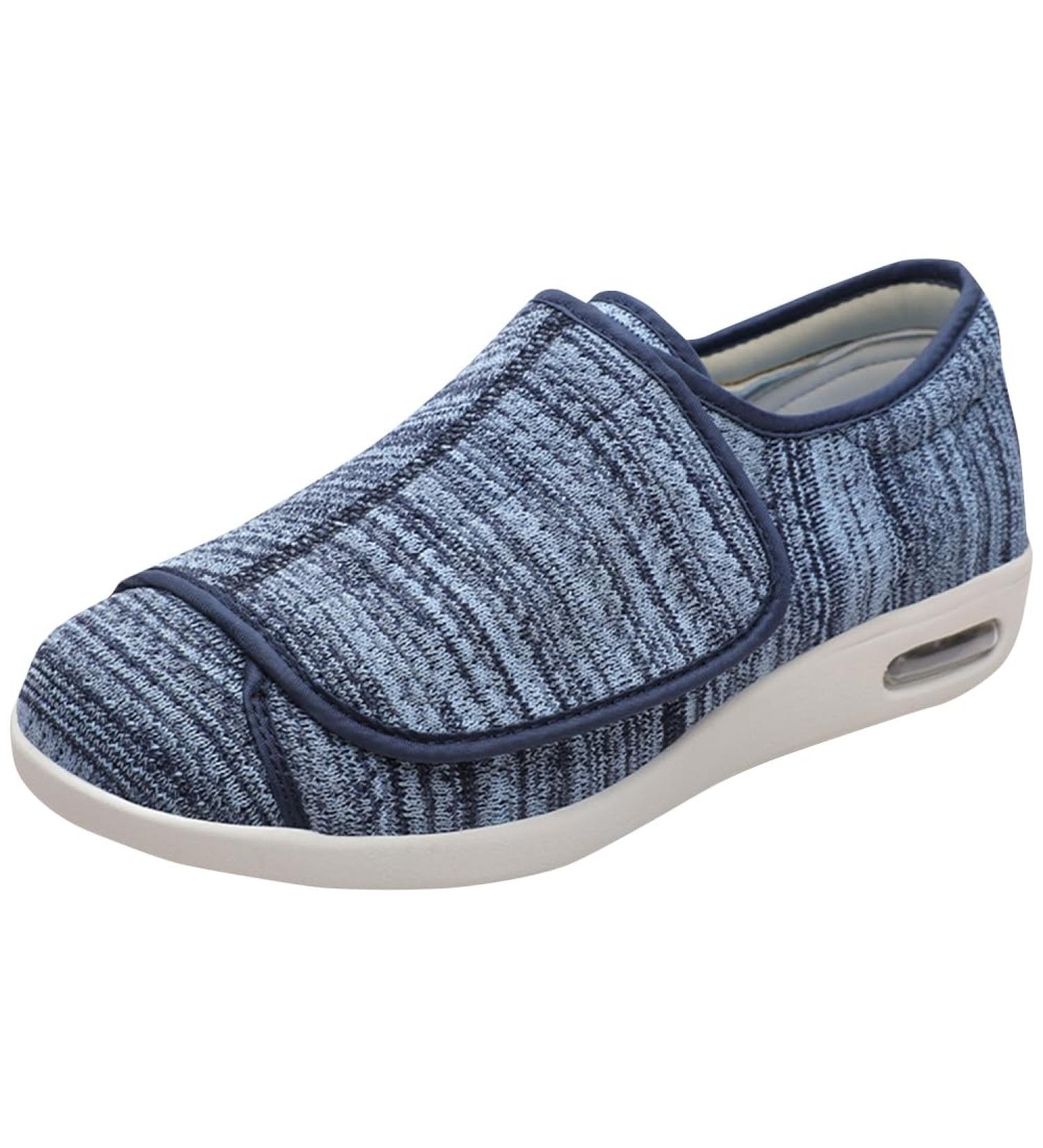 ACE SHOCK Women's Wide Width Diabetic Walking Shoes with Adjustable Closure - Air Cushion Sneakers for Plantar Fasciitis, Bunions, Swollen Feet - Size 9.5 Wide, Blue - Buy Online on GoSupps.com