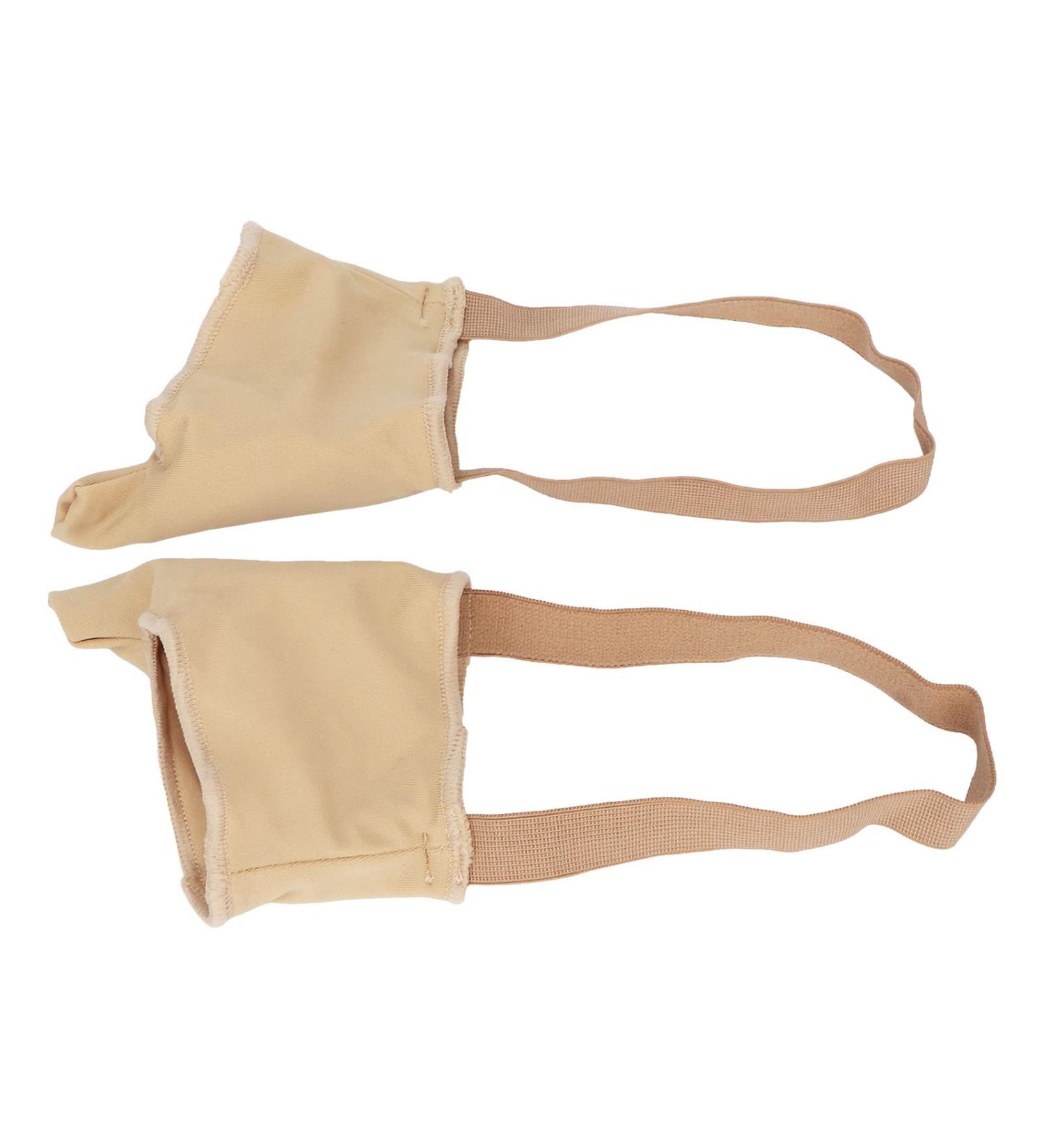 Bunionette Sleeves Reduce Pressure - Pinky Toe Corrector (L) | Elastic Strap, Skin Color - 1 Pair - Buy Online on GoSupps.com