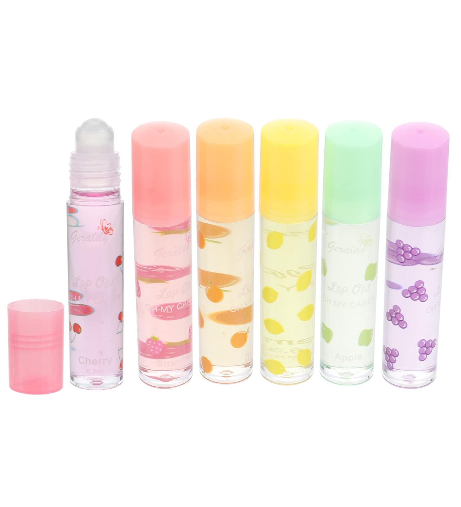 Beaupretty Roll-On Lip Gloss Balm - Moisturizing Fruit Flavored Lipsticks (6 Pcs) - Shop Internationally - Buy Online on GoSupps.com