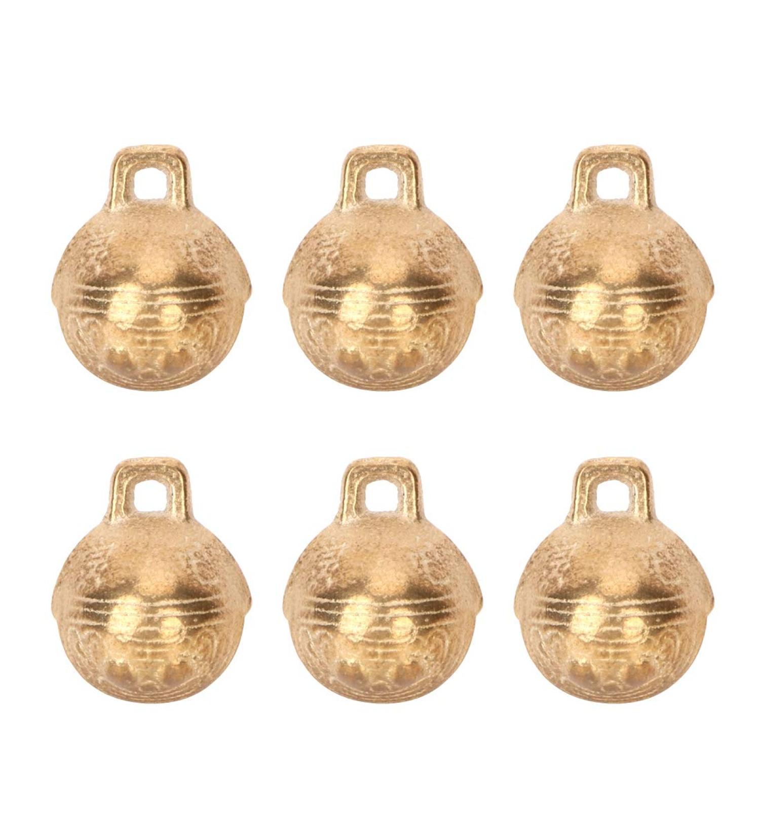 6PCS 1.3inch Vintage Bronze Jingle Bells for Holiday Christmas Decoration and DIY Crafts - Antique Copper Bell for Dog Cat Pet Home Door Decor - Gold Brass Bell - Buy Online on GoSupps.com