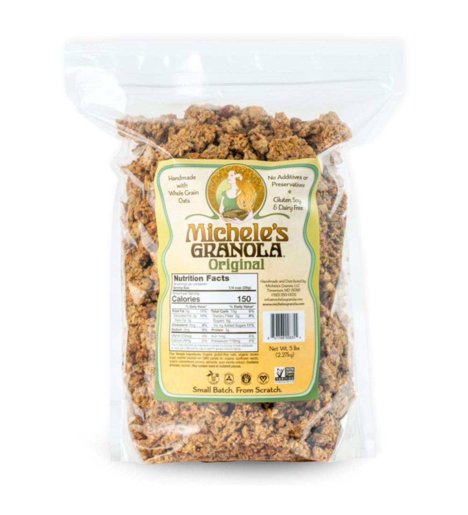 Michele's Granola Original Gluten-Free & Non-GMO 5 LB Bulk Bag - 5 Pound Pack - Buy Online on GoSupps.com
