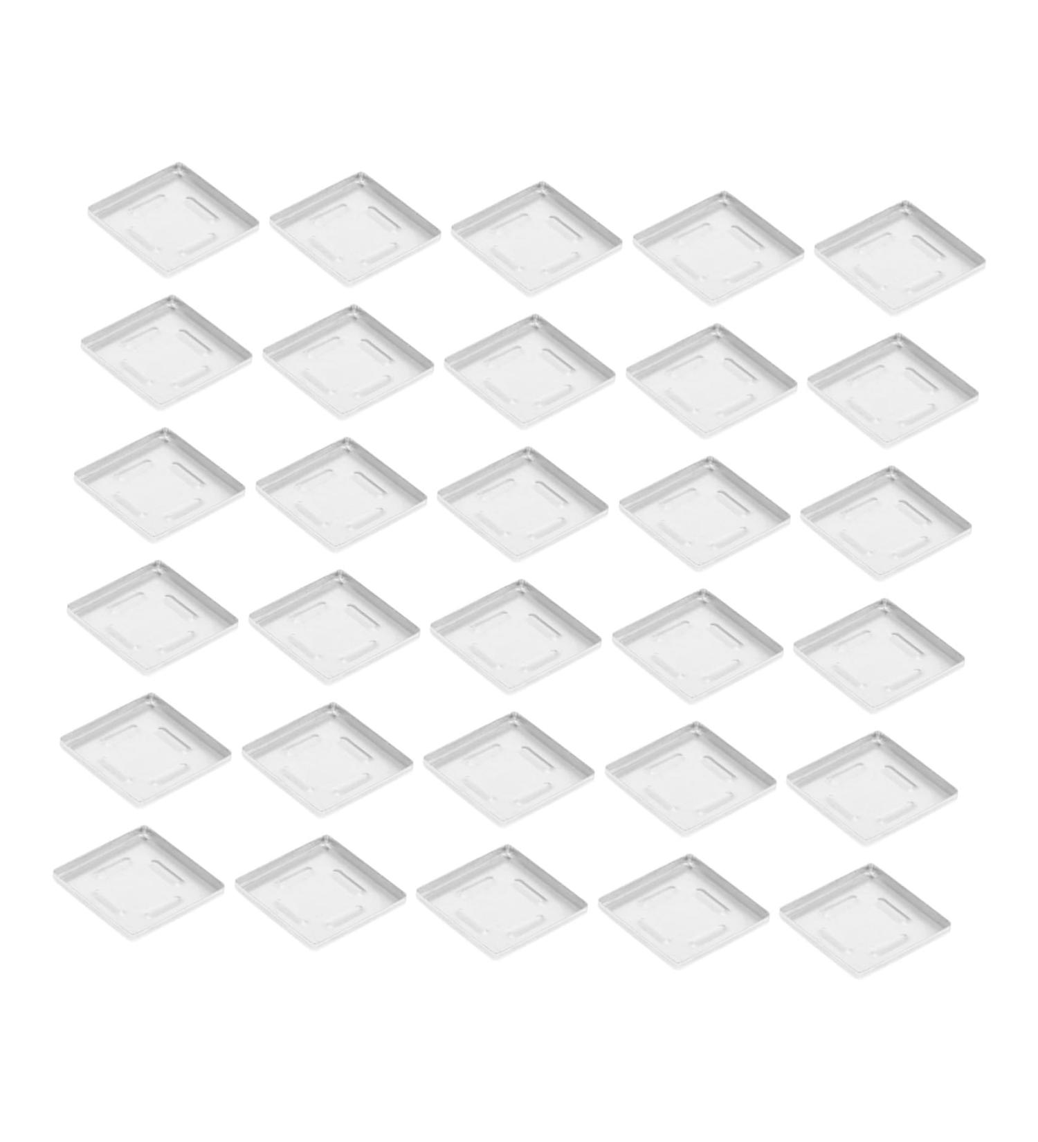 BIUDECO 30pcs Aluminum Eye Shadow Box Blush Powder Organizer Cosmetic Sample Jars Makeup Containers Silver - Buy Online on GoSupps.com