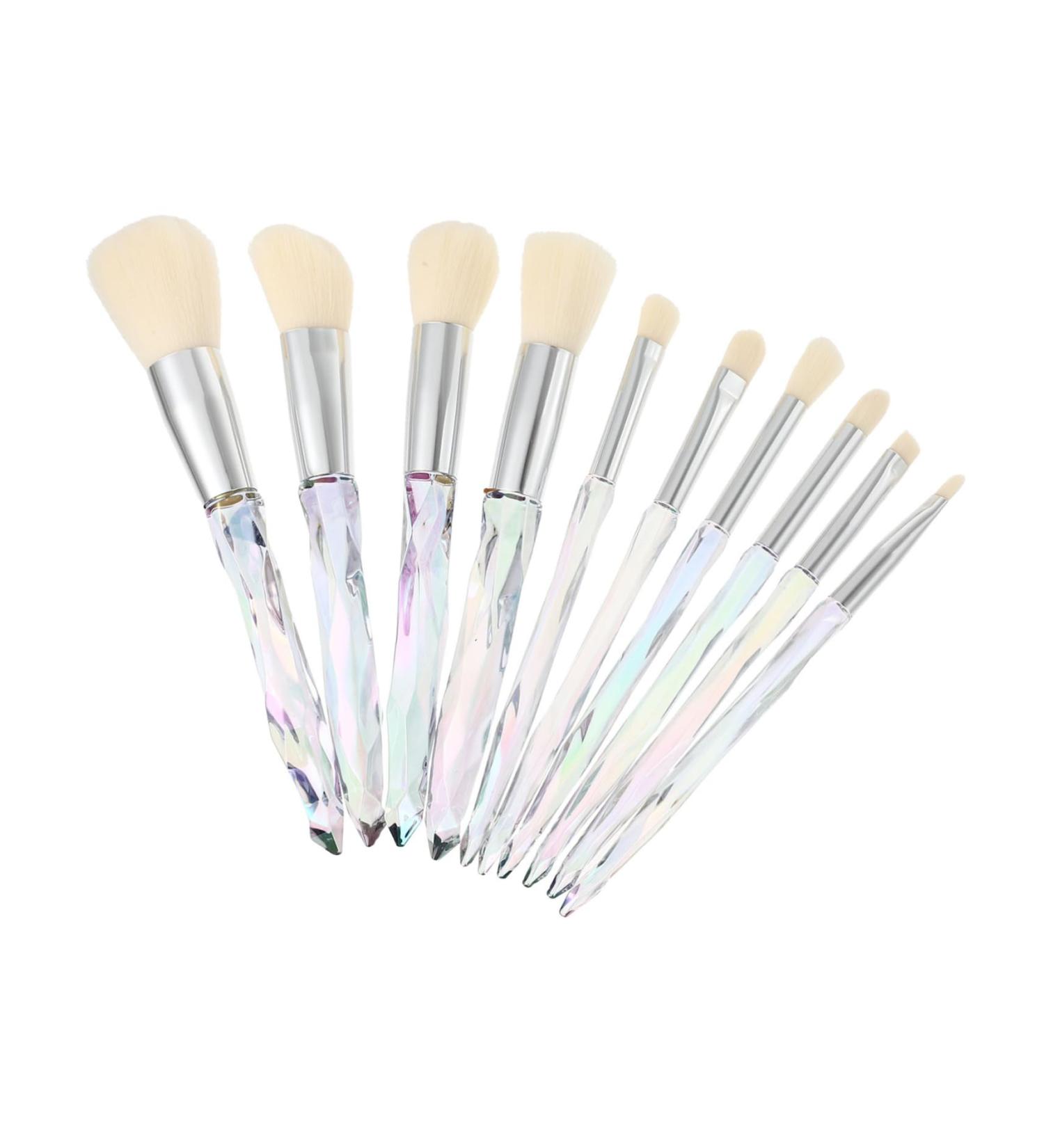 Buy 1 Set Crystal Makeup Brushes - Eyeshadow Blusher Foundation Tools for Women - Premium Quality Cosmetics Brush Set - Buy Online on GoSupps.com