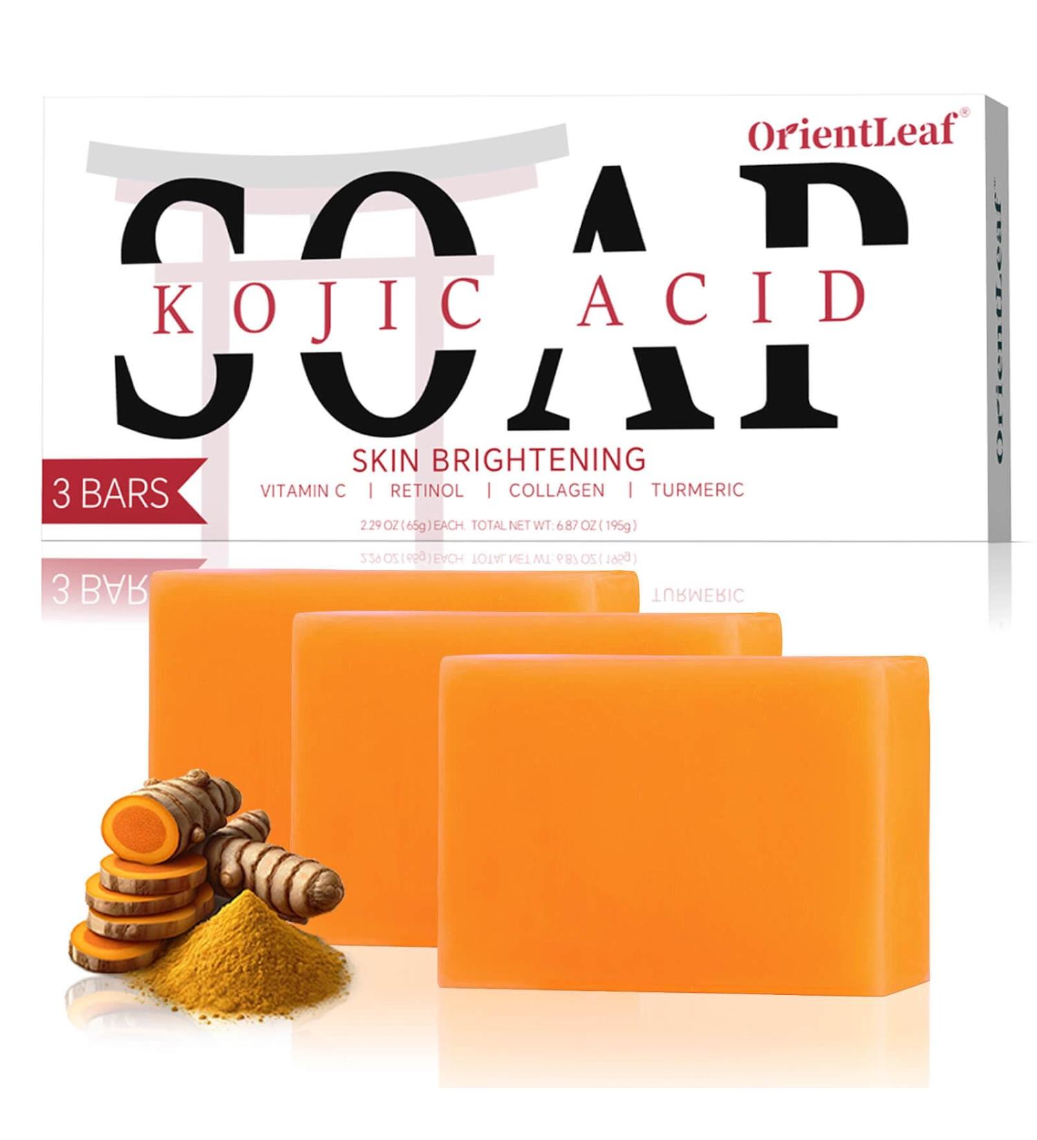 Buy Kojic Acid & Turmeric Soap Bar - Fresh Citrus Scent Vitamin C Shea Butter - Gentle Face & Body Cleanser (3 Pack) - International Shipping Available - Buy Online on GoSupps.com