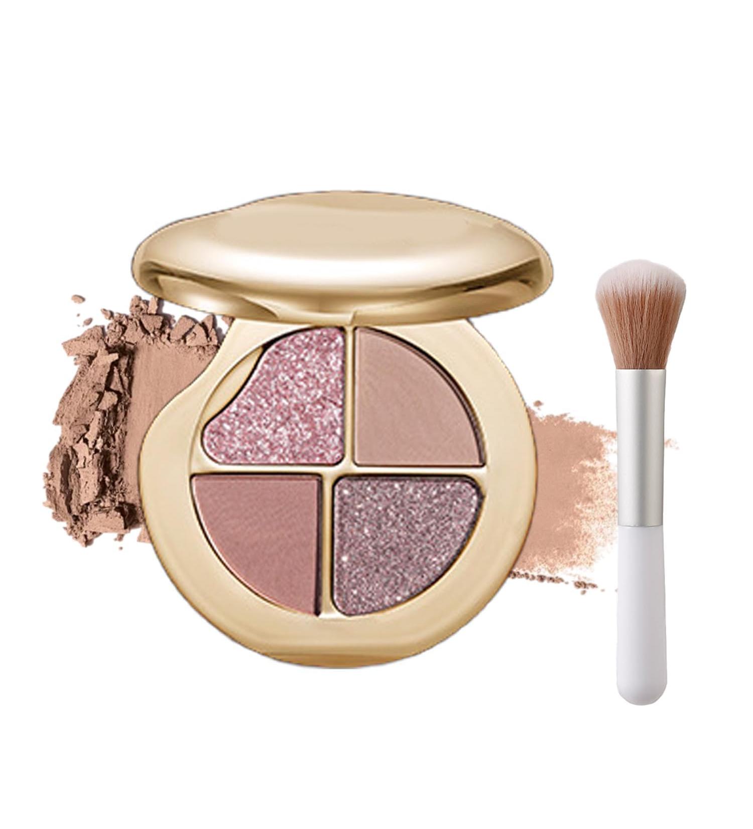 Highlighting Eye & Cheek Palette 4-Color Glow Wardrobe Eye and Cheek Palettes Waterproof & Long-Lasting Buildable Color Shape Contour & Highlight (05#) - Buy Online on GoSupps.com