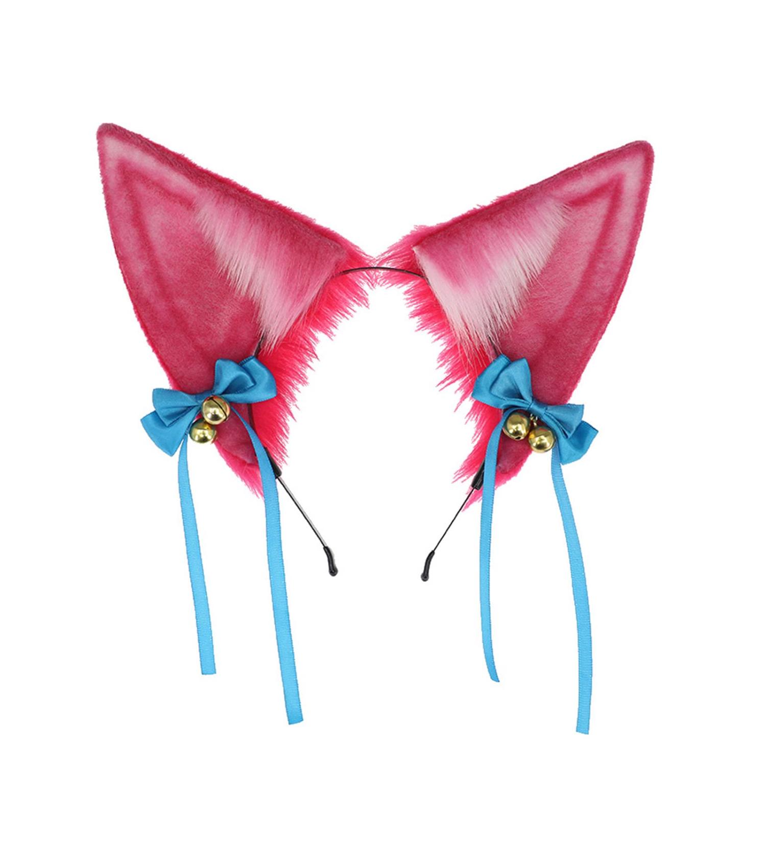 amangul Cartoon Ear Shape Hair Hoop with Bowknot Decors Hair Holder Cosplay Party Headwear for Teenagers Adult - Buy Online on GoSupps.com