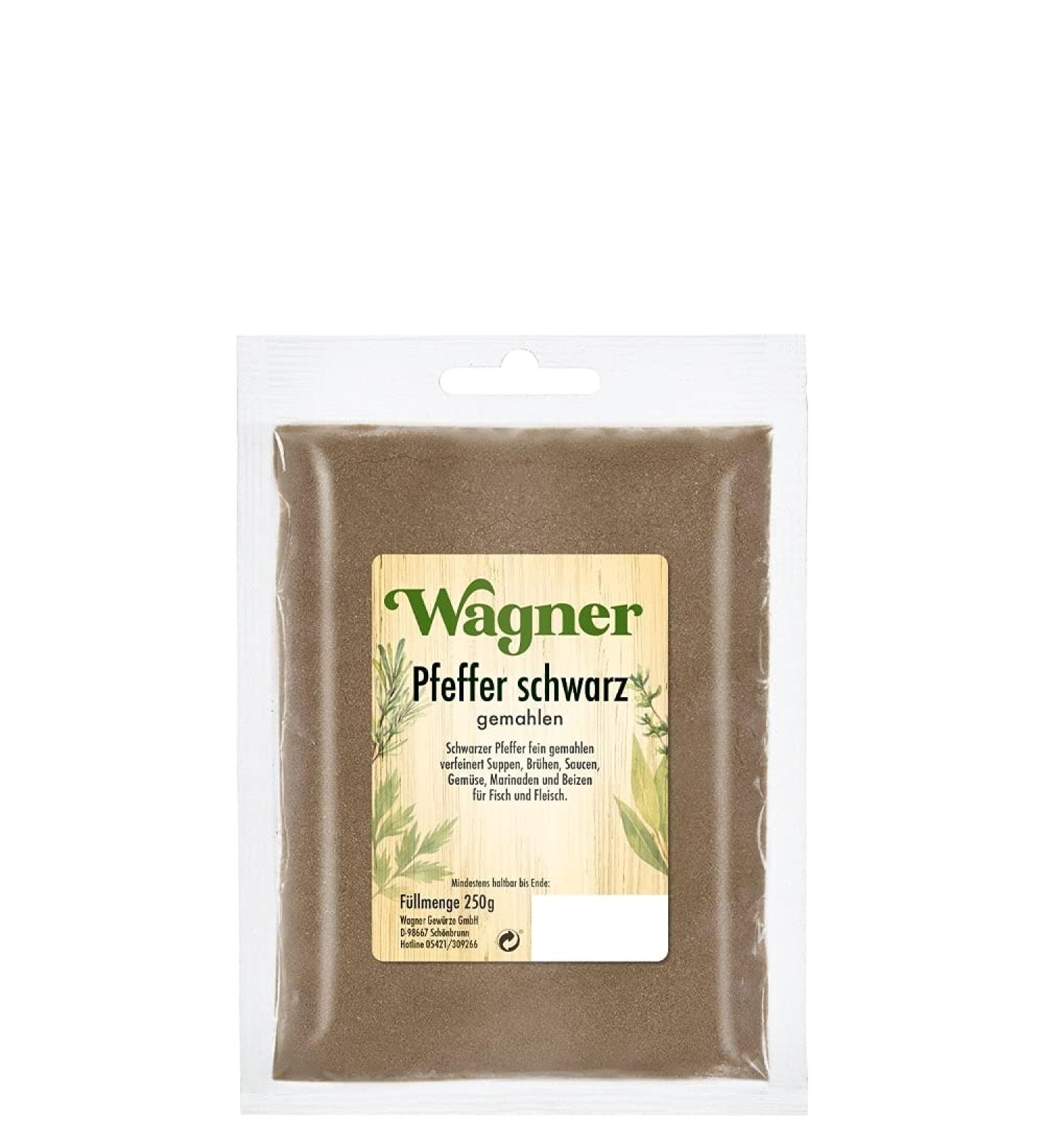 Wagner Spices Black Pepper Ground 1 Pack (1 x 250 g)