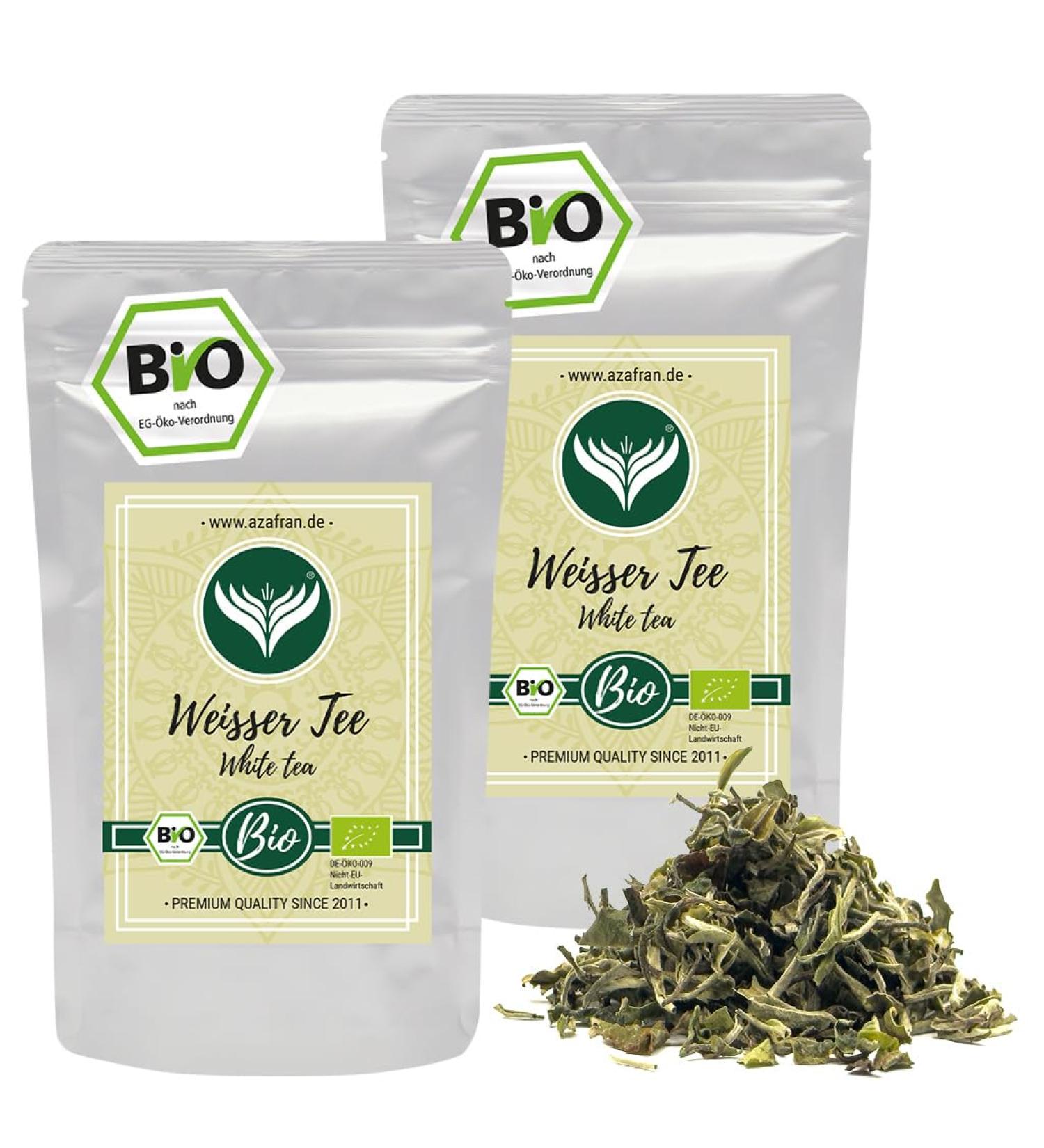 Buy Azafran ORGANIC White Tea Loose - Premium Pai Mu Tan China White Peony 500g | International Shipping - Buy Online on GoSupps.com