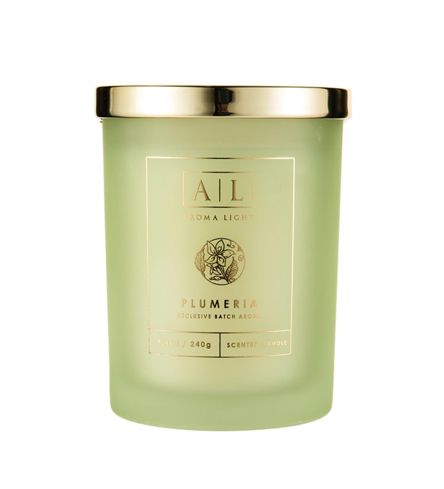 AL Plumeria Scented Jar Candle - 8.4oz Floral Fragrance | Buy Internationally - Buy Online on GoSupps.com