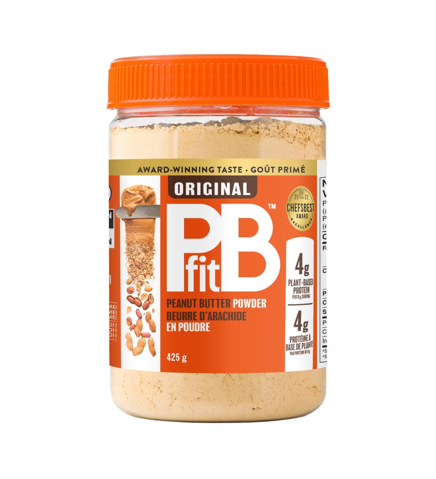 PBfit All-Natural Peanut Butter Powder Peanut Butter Powder from Real Roasted Pressed Peanuts Low in Fat High in Protein 4g of Protein 425g (15oz) - Buy Online on GoSupps.com