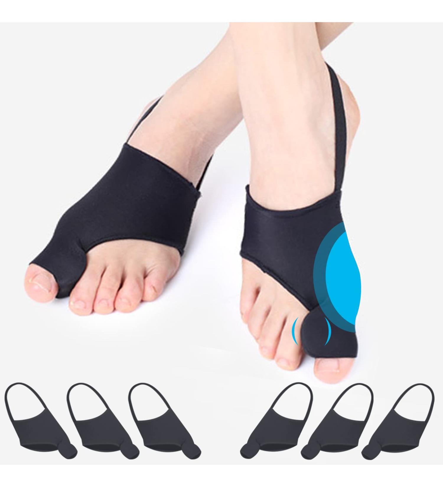 Buy EUR 6-Piece Hallux Valgus Toe Spreader & Bunion Corrector Socks - Anti-Slip Belt Gel Pads Bale Protection | Black - Buy Online on GoSupps.com