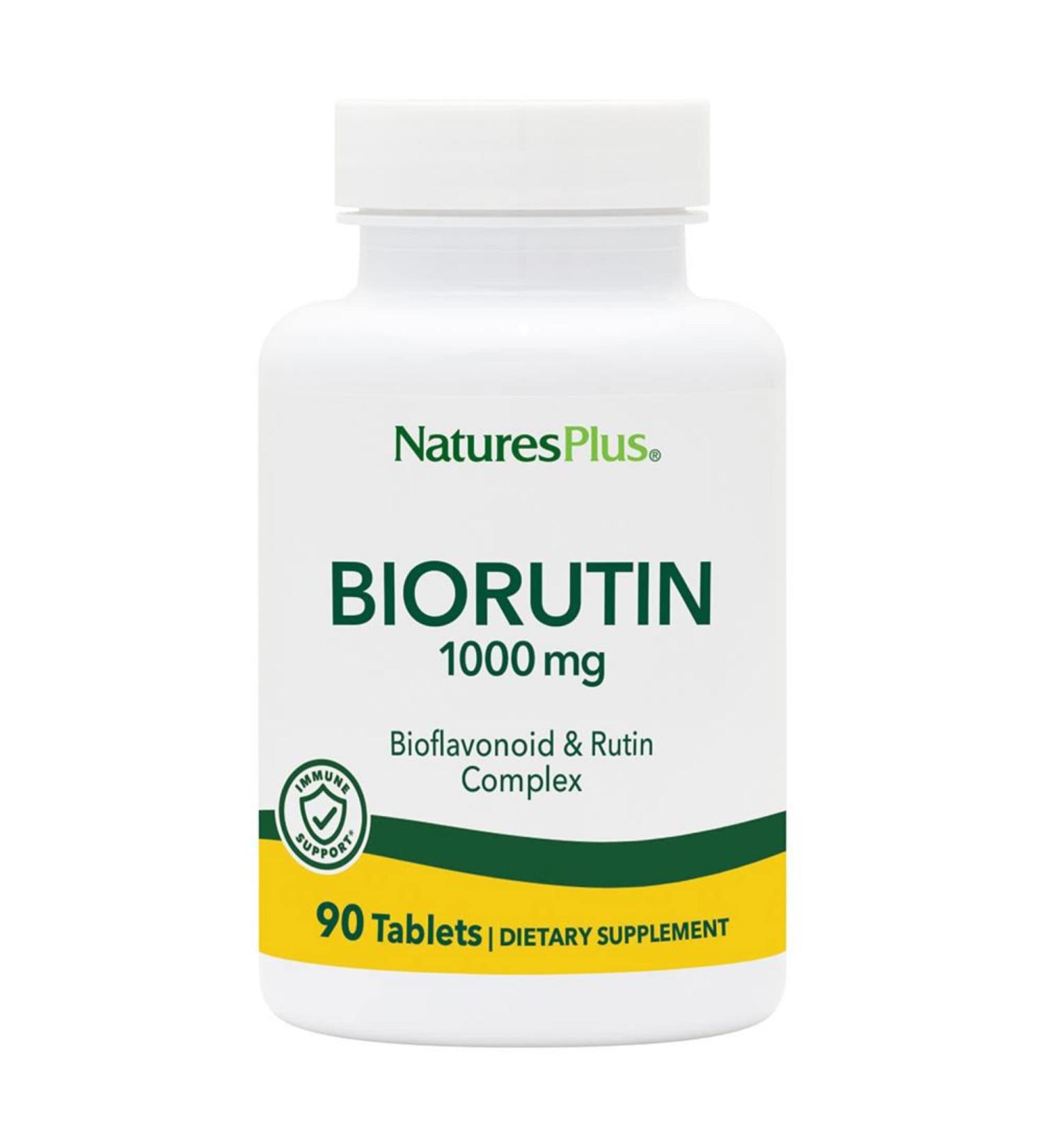 Nature's Plus Biorutin 1000 mg - 90 Tablets | Immune Support & Antioxidant - Buy Online on GoSupps.com