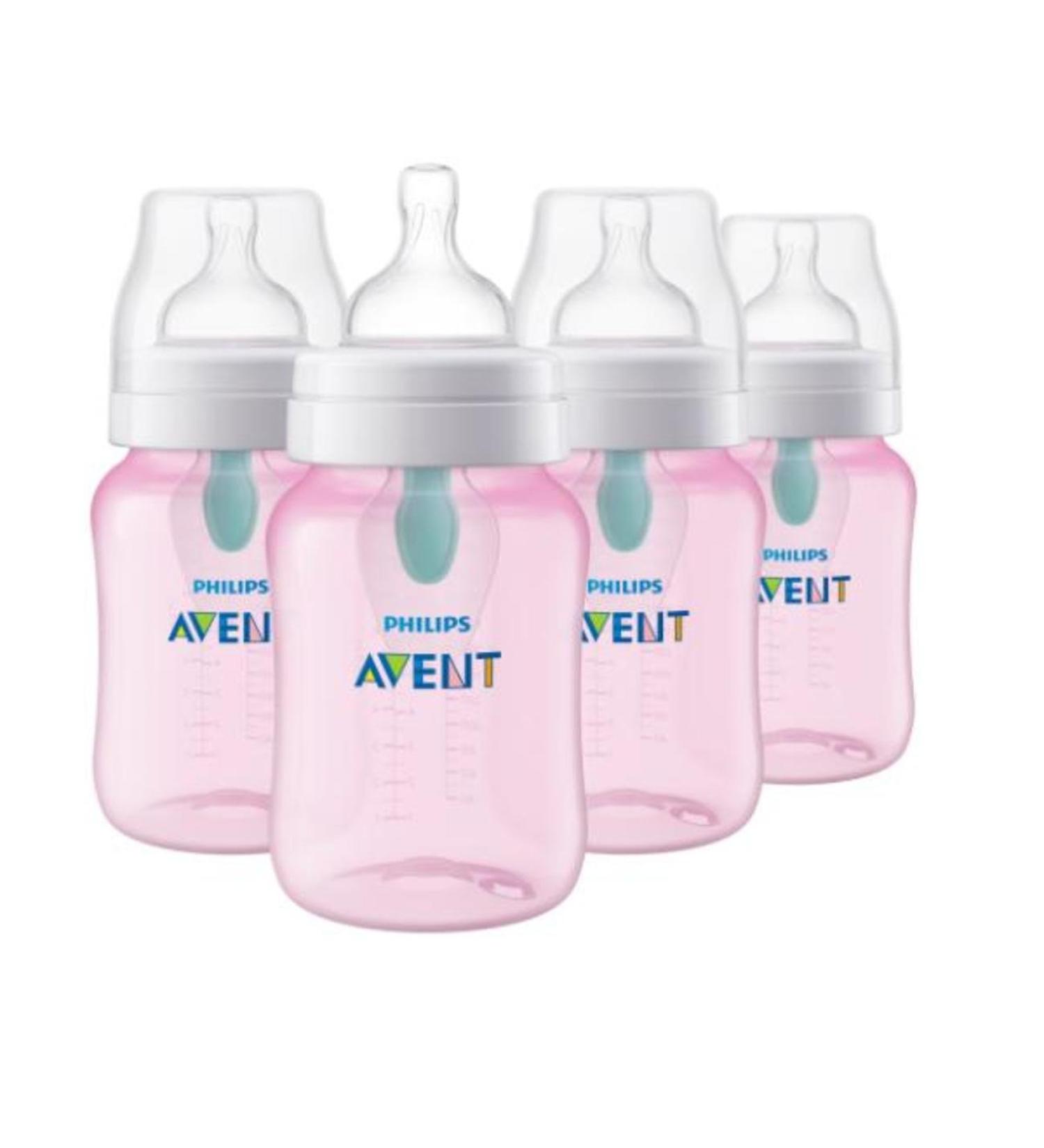 Philips Avent Anti-colic Baby Bottle with AirFree vent 9oz 4pk Pink  SCF404/44 - Buy Online on GoSupps.com