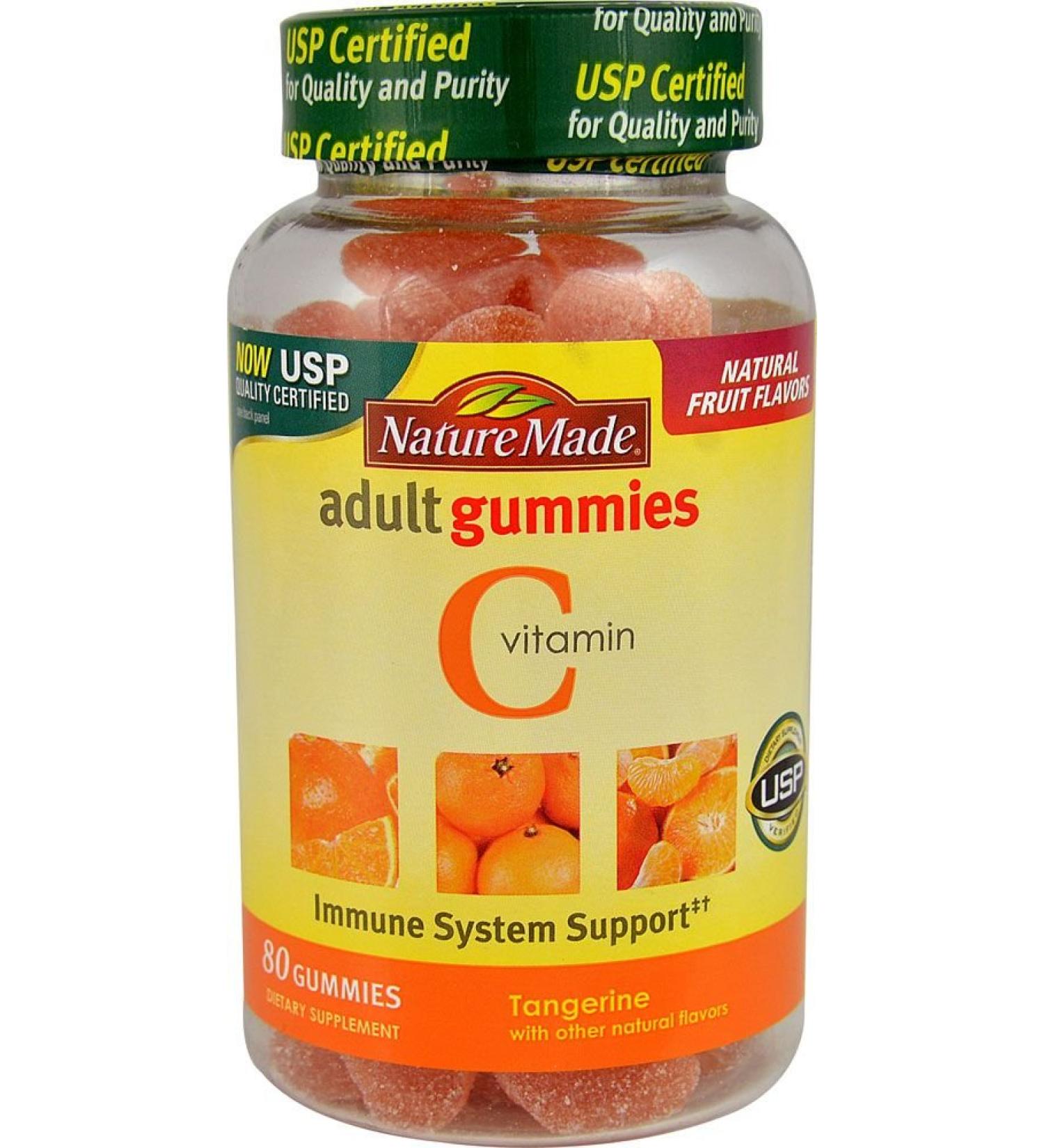 Nature Made Vitamin C Adult Gummies Tangerine 80 ea (Pack of 4)