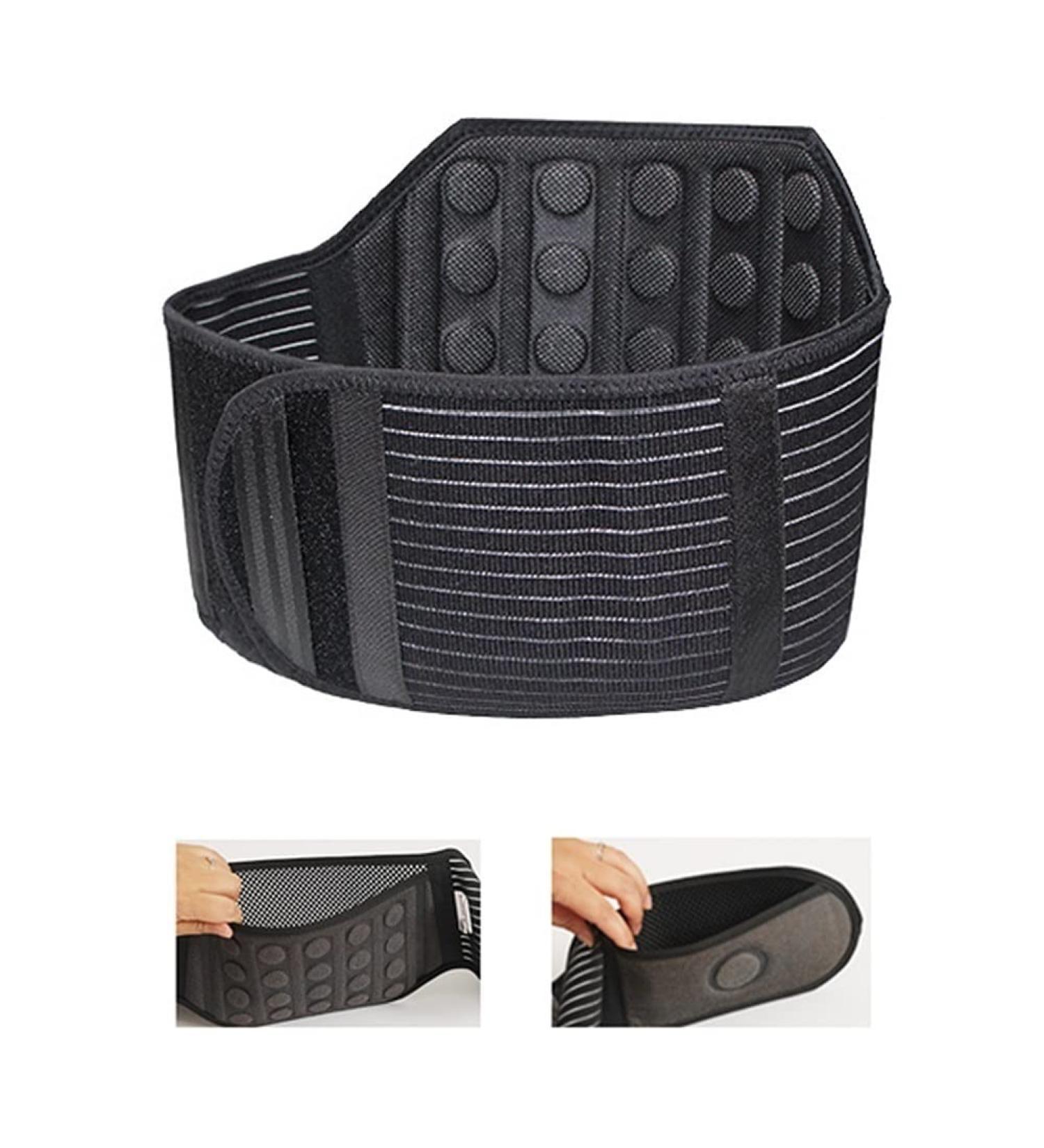 XXL Lumbar Support Belt - 21 Magnets Adjustable Waist Pain Relief for Men & Women - Ideal for Scoliosis & Intervertebral Disc Support - Buy Online on GoSupps.com