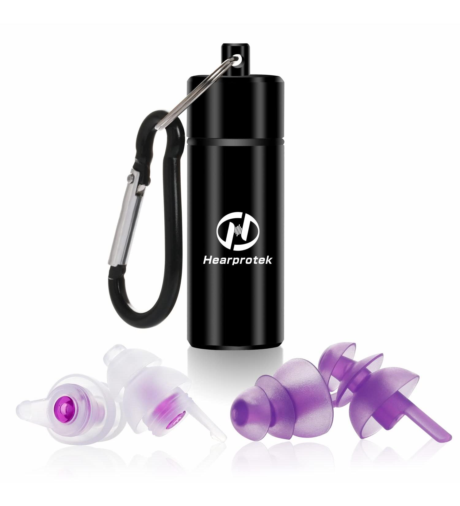 Hearprotek Ultra Soft Sleeping Ear Plugs 2 Pairs (32db & 30db) - Noise Reduction and Hearing Protection for Side Sleepers, Snoring, Working, Construction - Purple - Buy Online on GoSupps.com