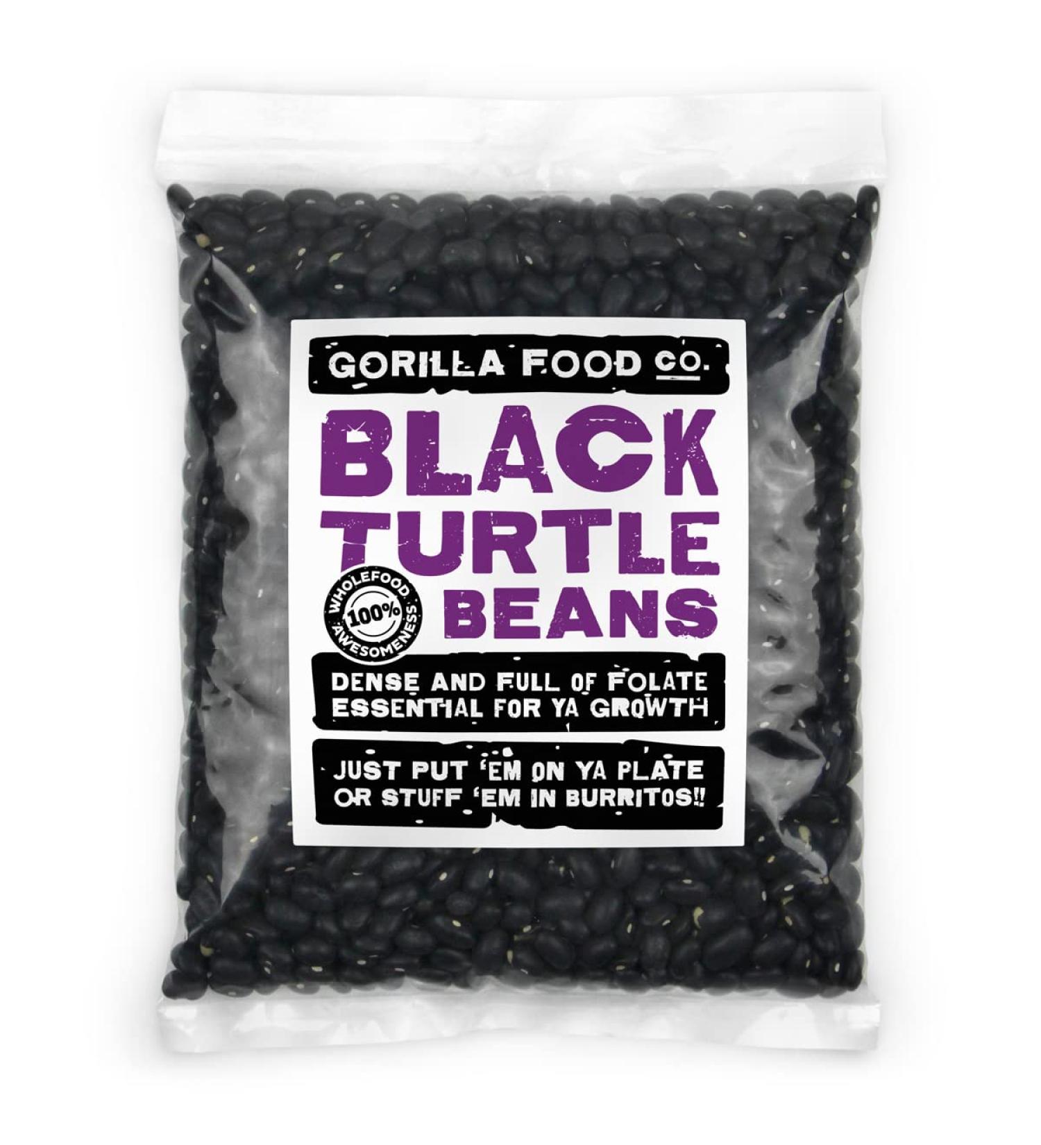 Gorilla Food Co. Black Turtle Beans - 400g - Buy Online on GoSupps.com