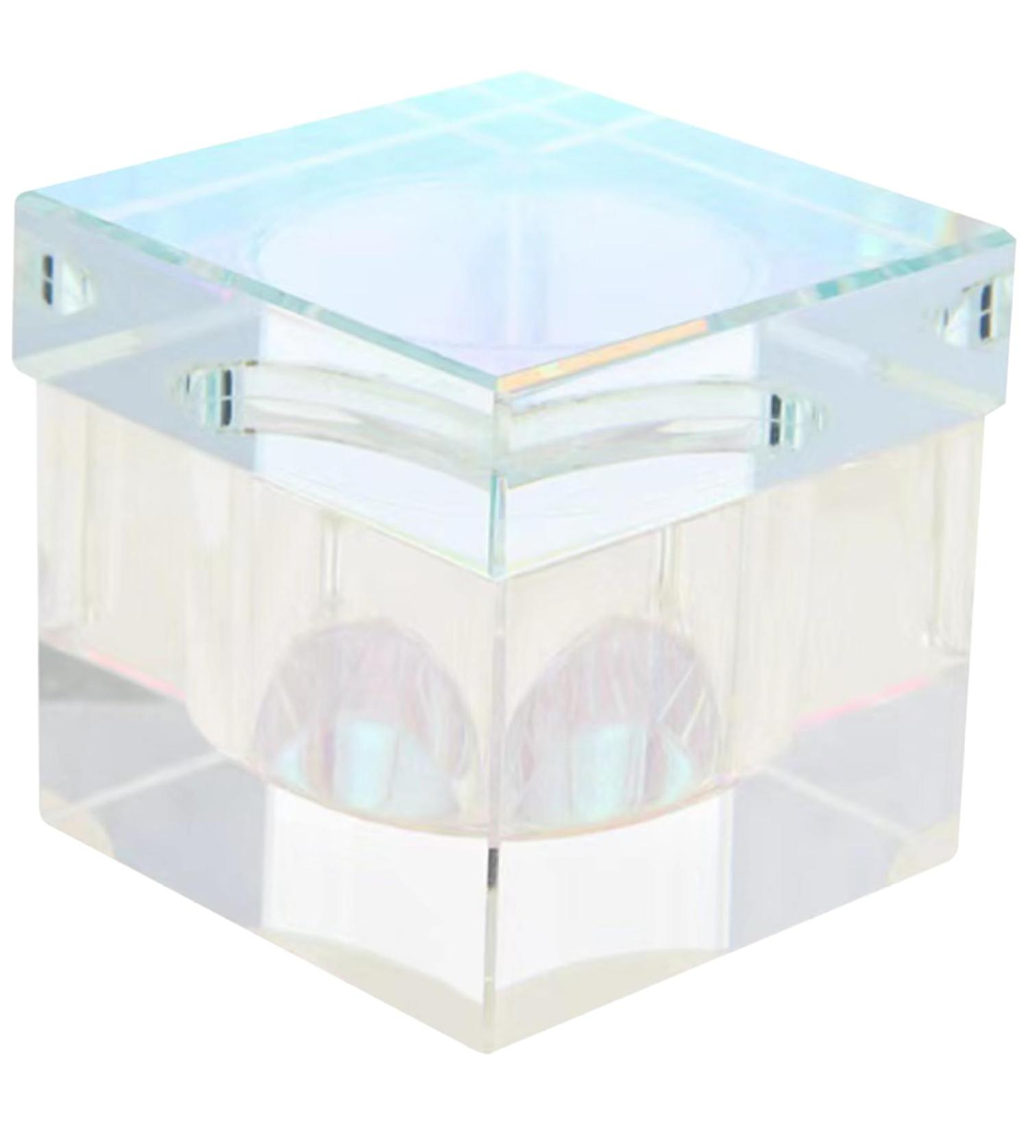 Monomer Cup 2 Inch Square Crystal Glass Nail Dish for Monomer with Lid High Transparency Nail Cup for Nail Art Acrylic Liquid Dazzling Colors Dappen Dish - Buy Online on GoSupps.com