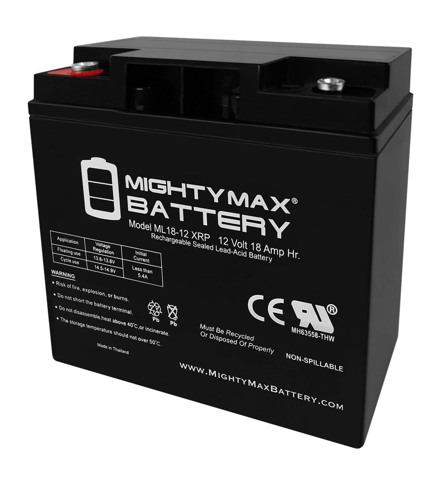 Mighty Max 12V 18AH SLA Replacement Battery for Briggs & Stratton 193463GS - Worldwide Shipping Available - Buy Online on GoSupps.com