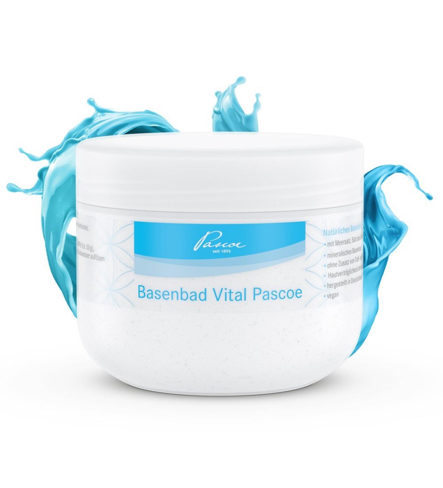 Pascoe Basenbad Vital - Natural Mountain & Sea Salt Bath Soak with Rose Quartz & Mountain Crystal - Fragrance-Free Dye-Free Vegan - 500g for Invigorating & Relaxing Bath Experience - Buy Online on GoSupps.com