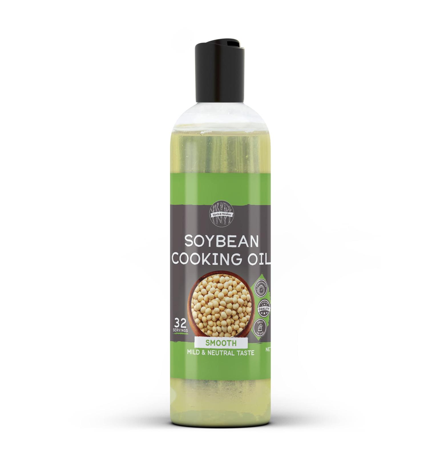 Birch & Meadow 16 fl oz Soybean Cooking Oil - Mild & Neutral Taste | 16 fl oz - Buy Online on GoSupps.com