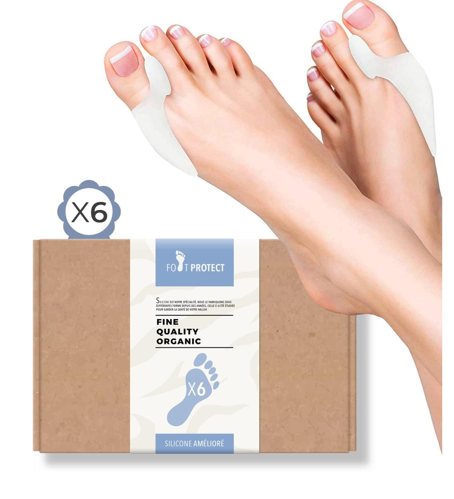 6 Silicone Correctors for Pain Relief | Hallux Valgus & Toe Separator | 0% BPA Orthosis - International Shipping - Buy Online on GoSupps.com