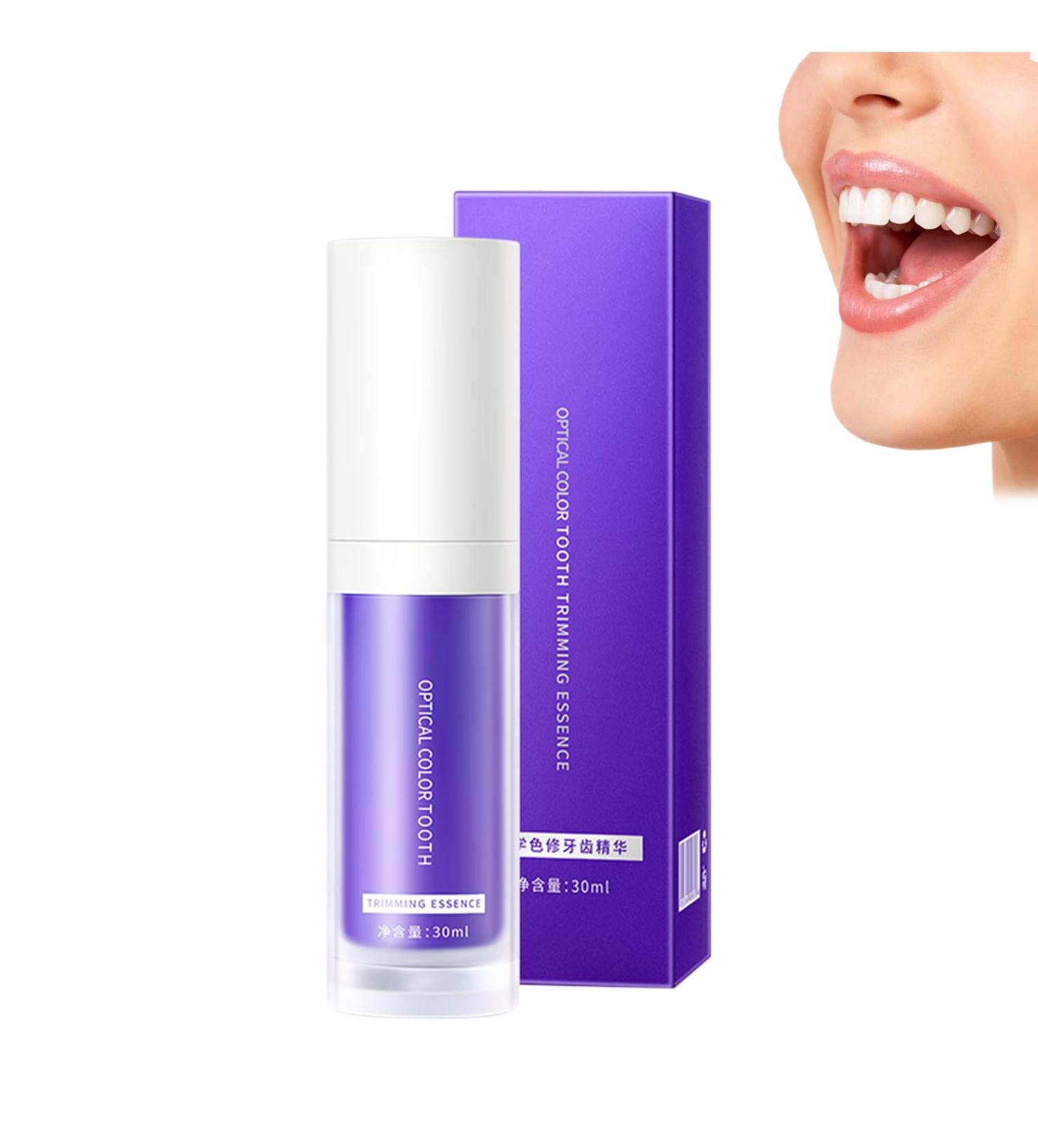 Purple Whitening Toothpaste Violet Teeth Whitening Oral Cleaning Toothpastes Color Corrector Serum Included Teeth Whitening Booster For Teeth Whitening (1) - Buy Online on GoSupps.com